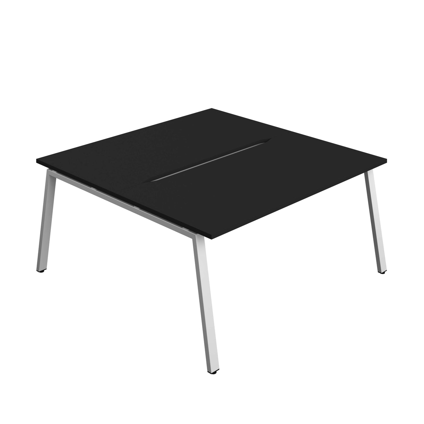 Synergy Bench with Cut Out: 2 Person (FSC) : A-Frame Leg : 1600 | 800 | Black/Silver