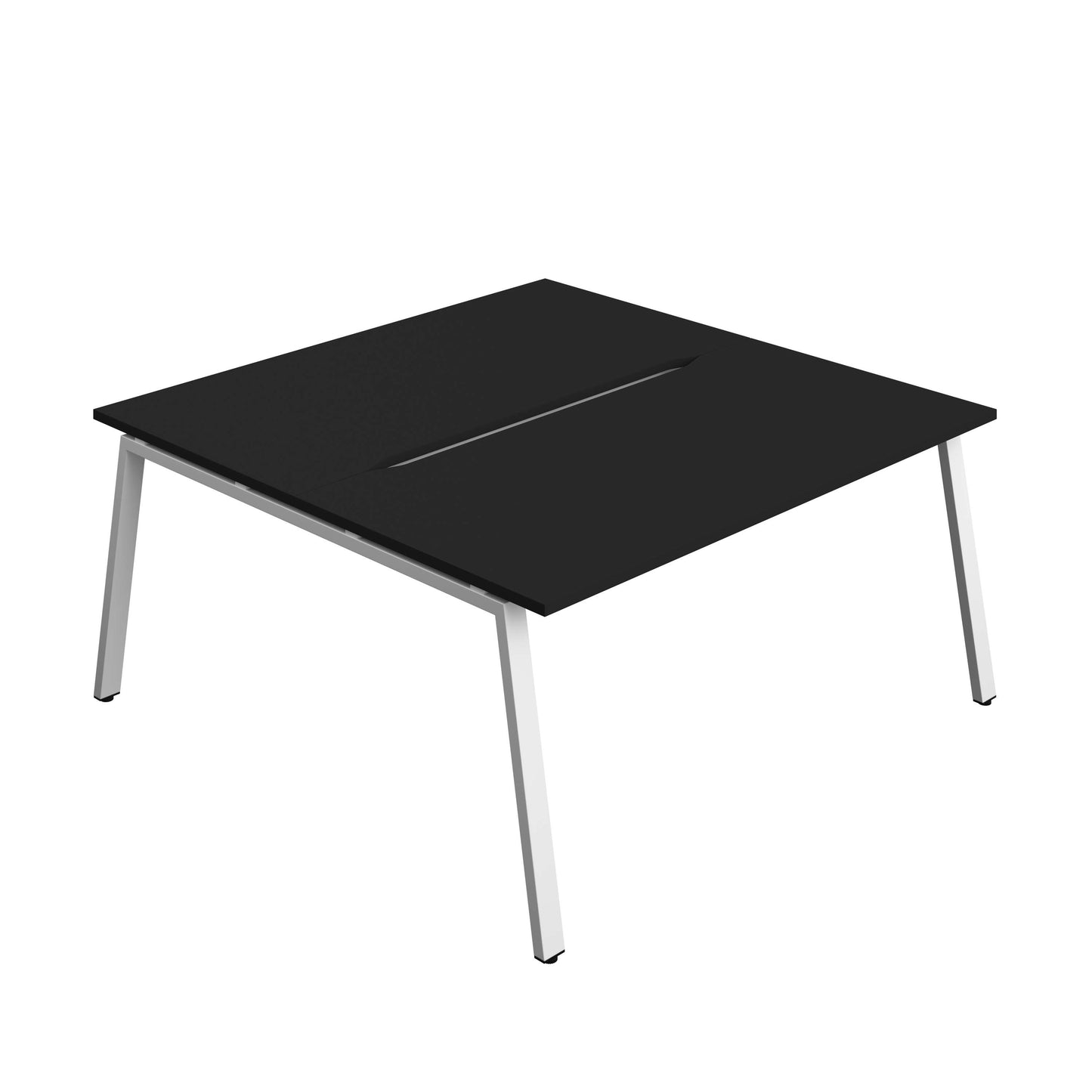Synergy Bench with Cut Out: 2 Person (FSC) : A-Frame Leg : 1600 | 800 | Black/White