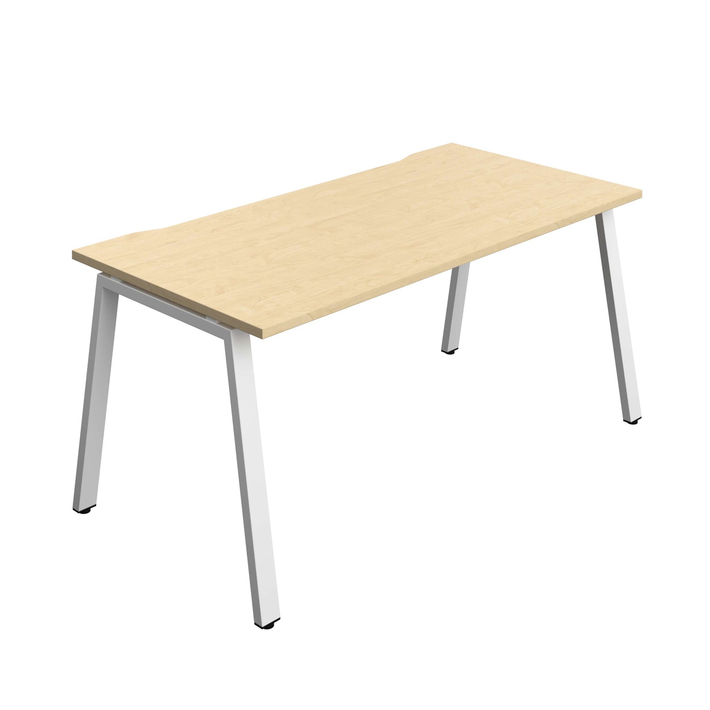 Synergy Bench with Cut Out: 1 Person (FSC) : A-Frame Leg : 1600 | 800 | Maple/White