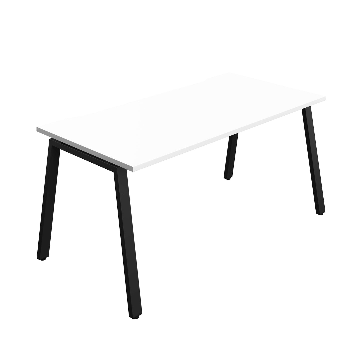 Synergy Bench with Cut Out: 1 Person (FSC) : A-Frame Leg : 1600 | 800 | White/Black