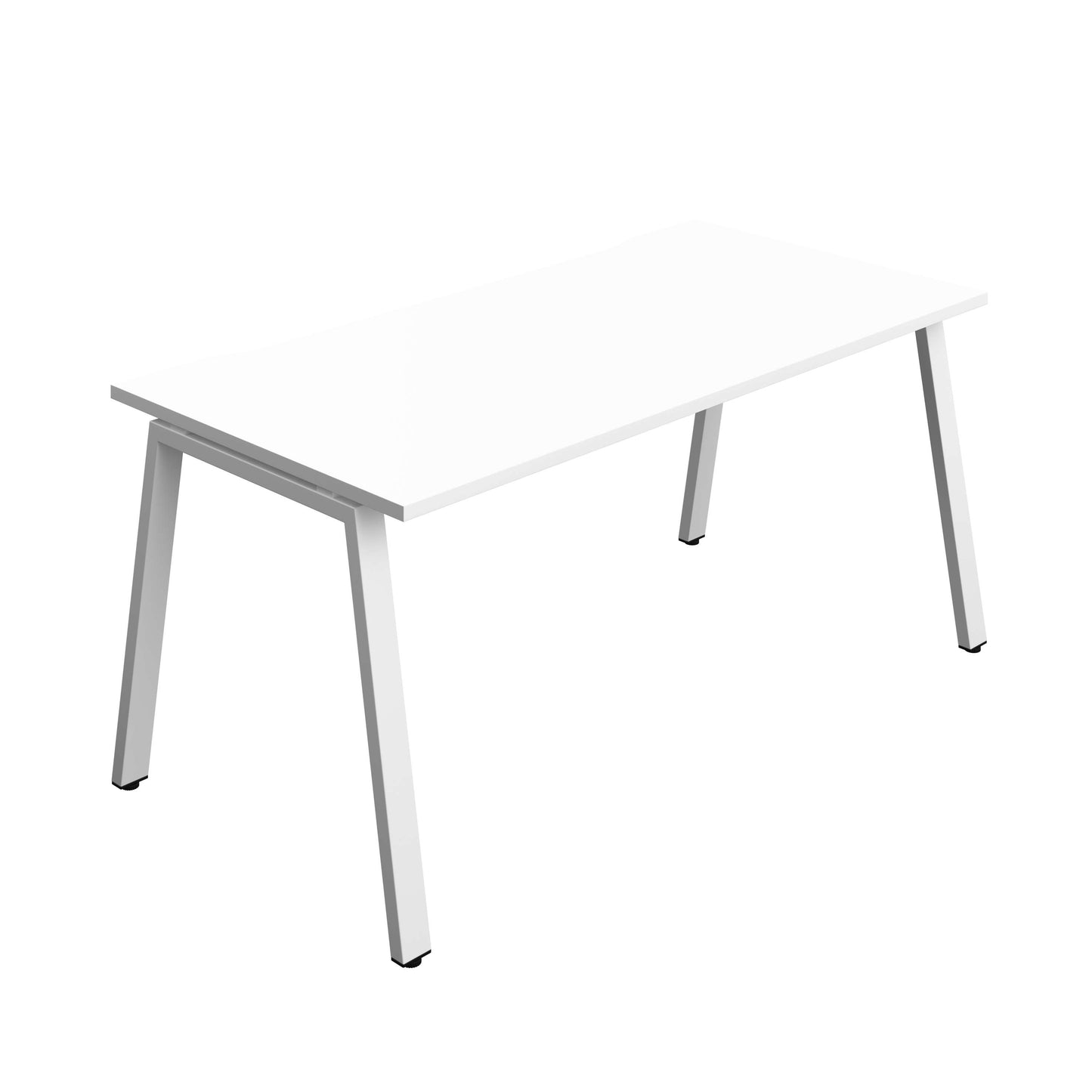 Synergy Bench with Cut Out: 1 Person (FSC) : A-Frame Leg : 1600 | 800 | White/White
