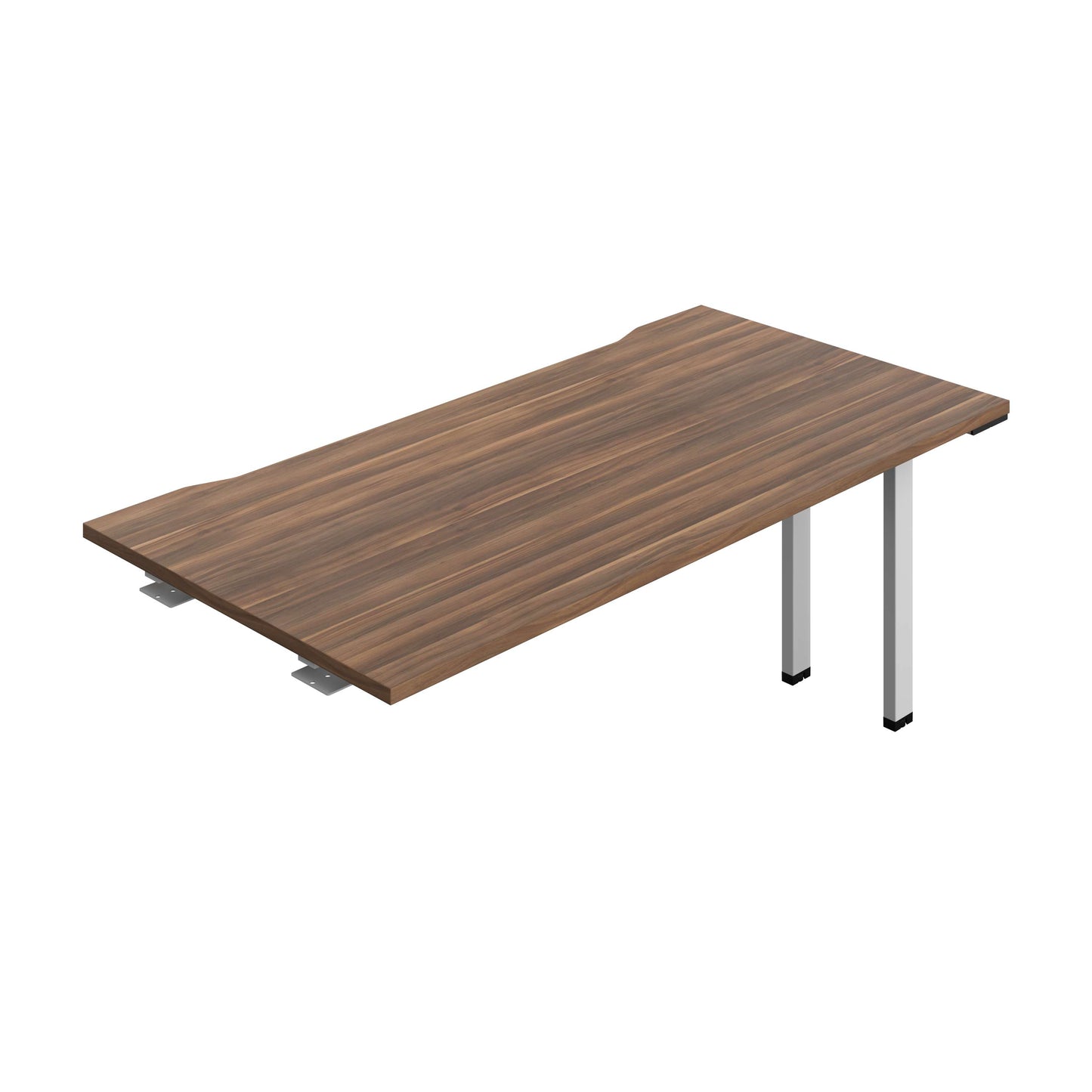 Synergy Bench Extension with Cut Out: 1 Person (FSC) : 1600 | 800 | Dark Walnut/Silver