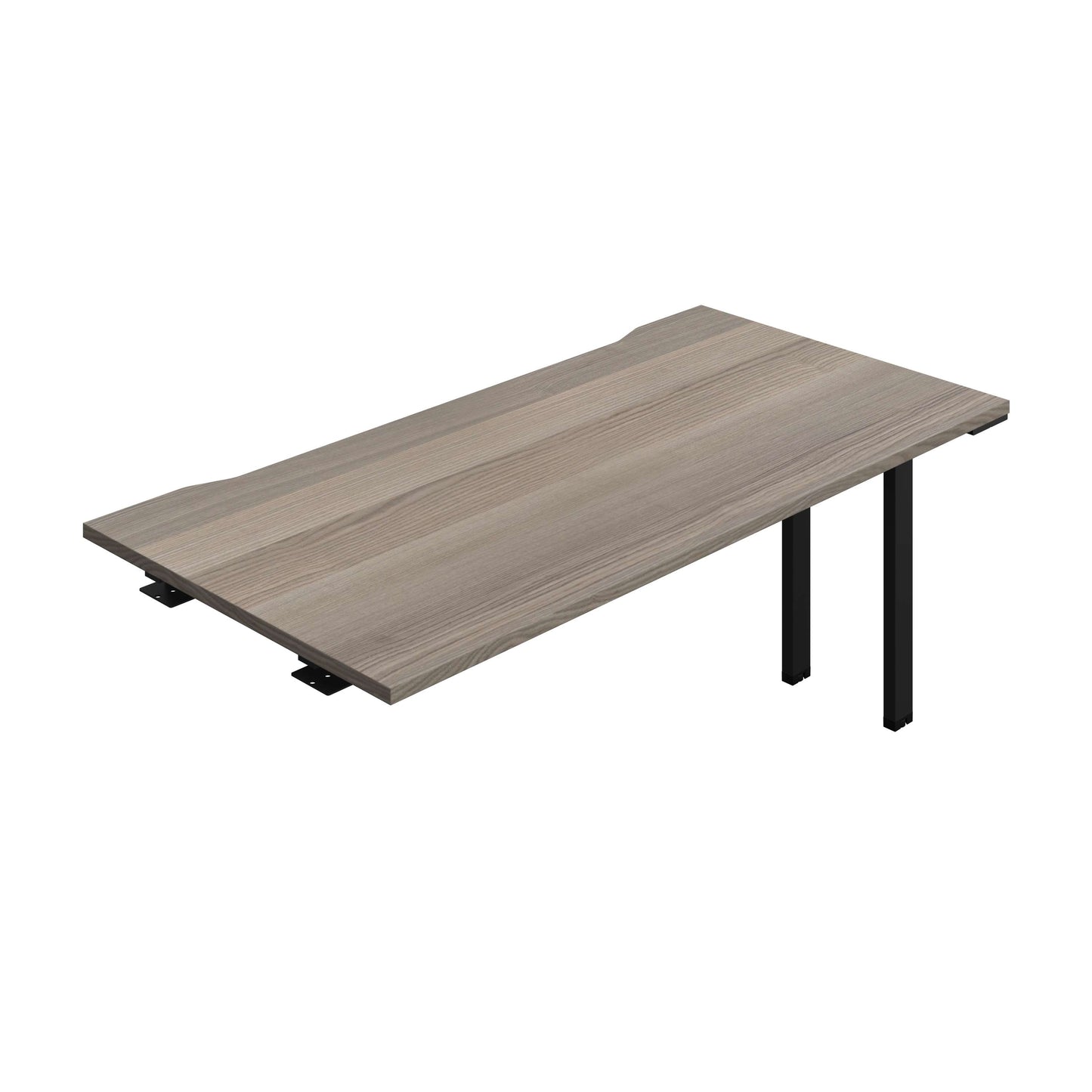 Synergy Bench Extension with Cut Out: 1 Person (FSC) : 1600 | 800 | Grey Oak/Black