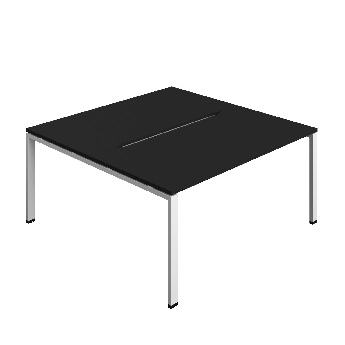 Synergy Bench with Cut Out: 2 Person (FSC) : Goal Post Leg : 1600 | 800 | Black/White