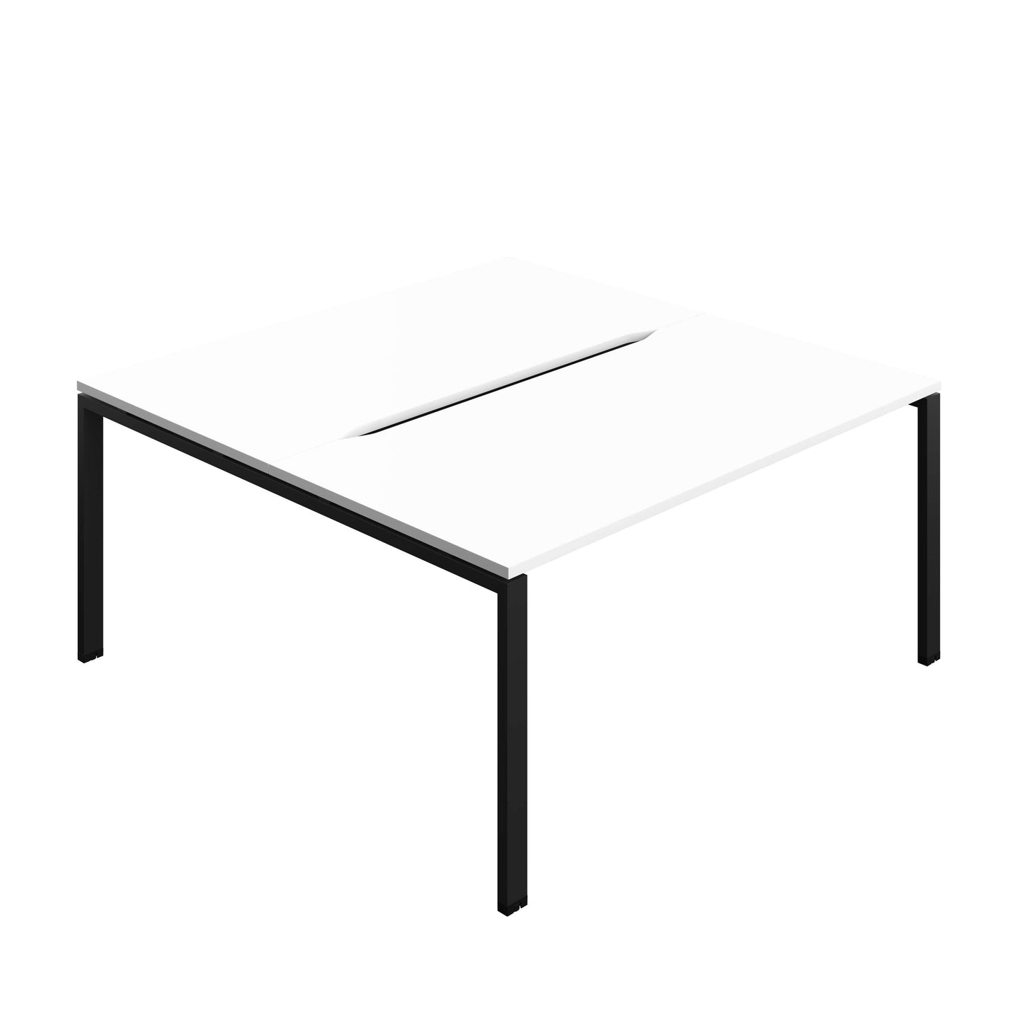 Synergy Bench with Cut Out: 2 Person (FSC) : Goal Post Leg : 1600 | 800 | White/Black
