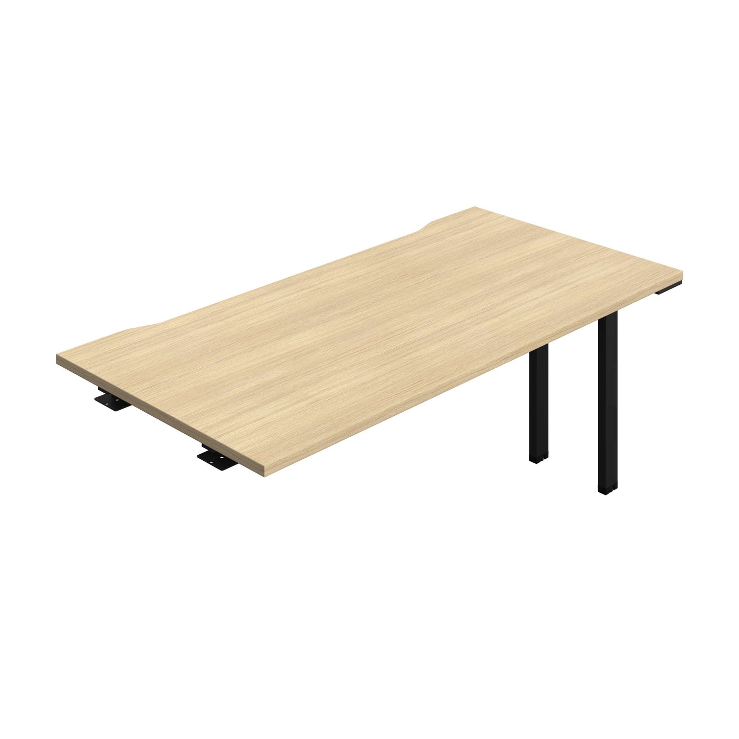 Synergy Bench Extension with Cut Out: 1 Person (FSC) : 1600 | 800 | Nova Oak/Black