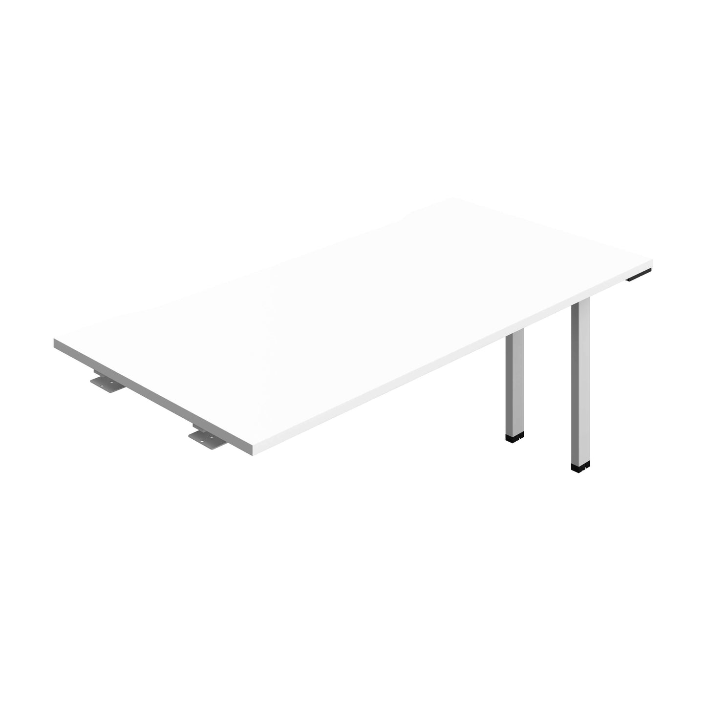 Synergy Bench Extension with Cut Out: 1 Person (FSC) : 1600 | 800 | White/Silver