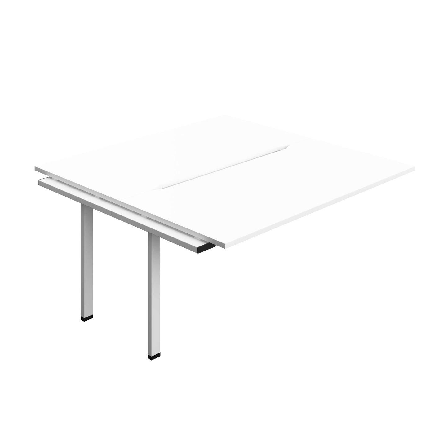 Synergy Bench Extension with Cut Out: 2 Person (FSC) : 1600 | 800 | White/White