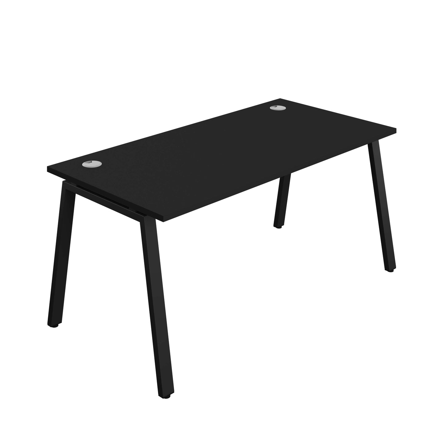 Synergy Bench with Cable Ports: 1 Person (FSC) : A-Frame Leg : 1600 | 800 | Black/Black