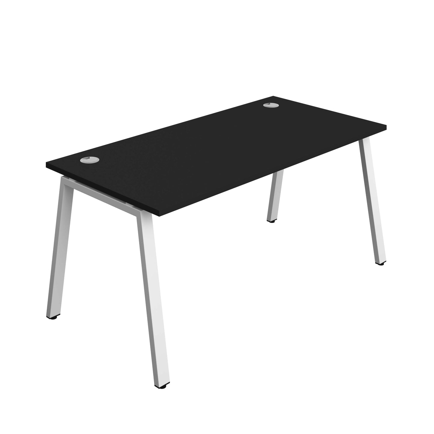 Synergy Bench with Cable Ports: 1 Person (FSC) : A-Frame Leg : 1600 | 800 | Black/White