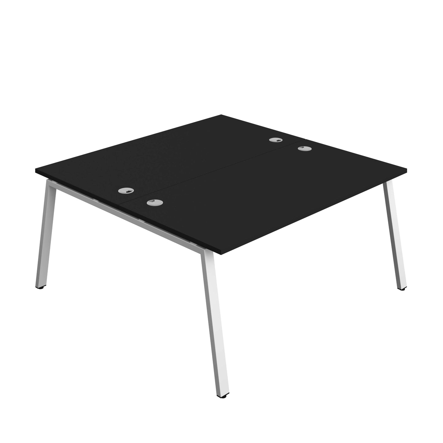 Synergy Bench with Cable Ports: 2 Person (FSC) : A-Frame Leg : 1600 | 800 | Black/White
