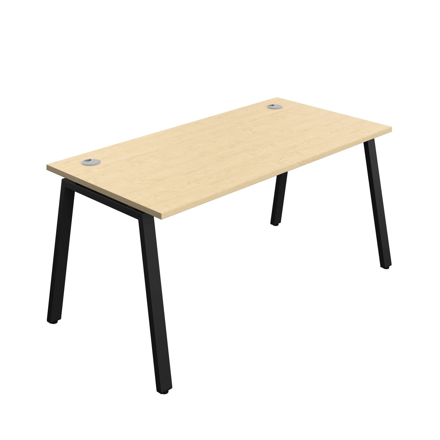 Synergy Bench with Cable Ports: 1 Person (FSC) : A-Frame Leg : 1600 | 800 | Maple/Black
