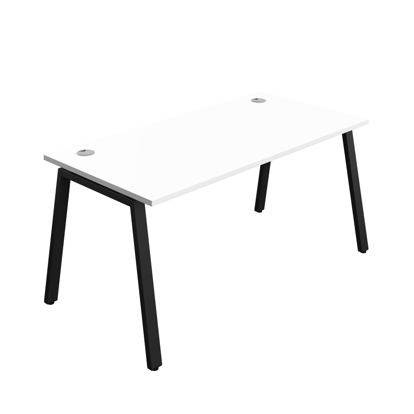 Synergy Bench with Cable Ports: 1 Person (FSC) : A-Frame Leg : 1600 | 800 | White/Black