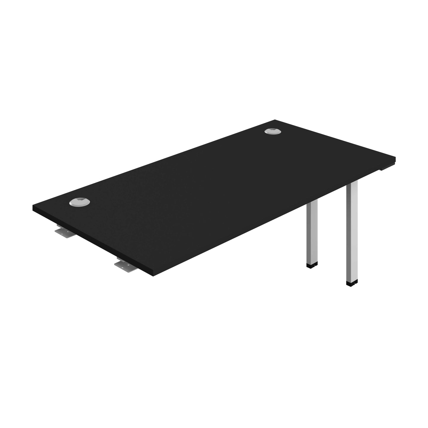 Synergy Bench Extension with Cable Ports: 1 Person (FSC) : 1600 | 800 | Black/Silver