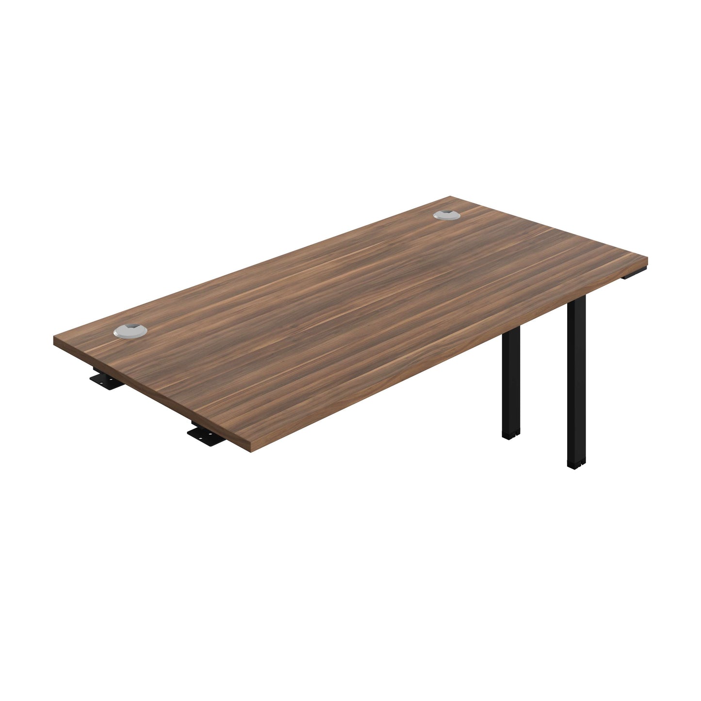 Synergy Bench Extension with Cable Ports: 1 Person (FSC) : 1600 | 800 | Dark Walnut/Black