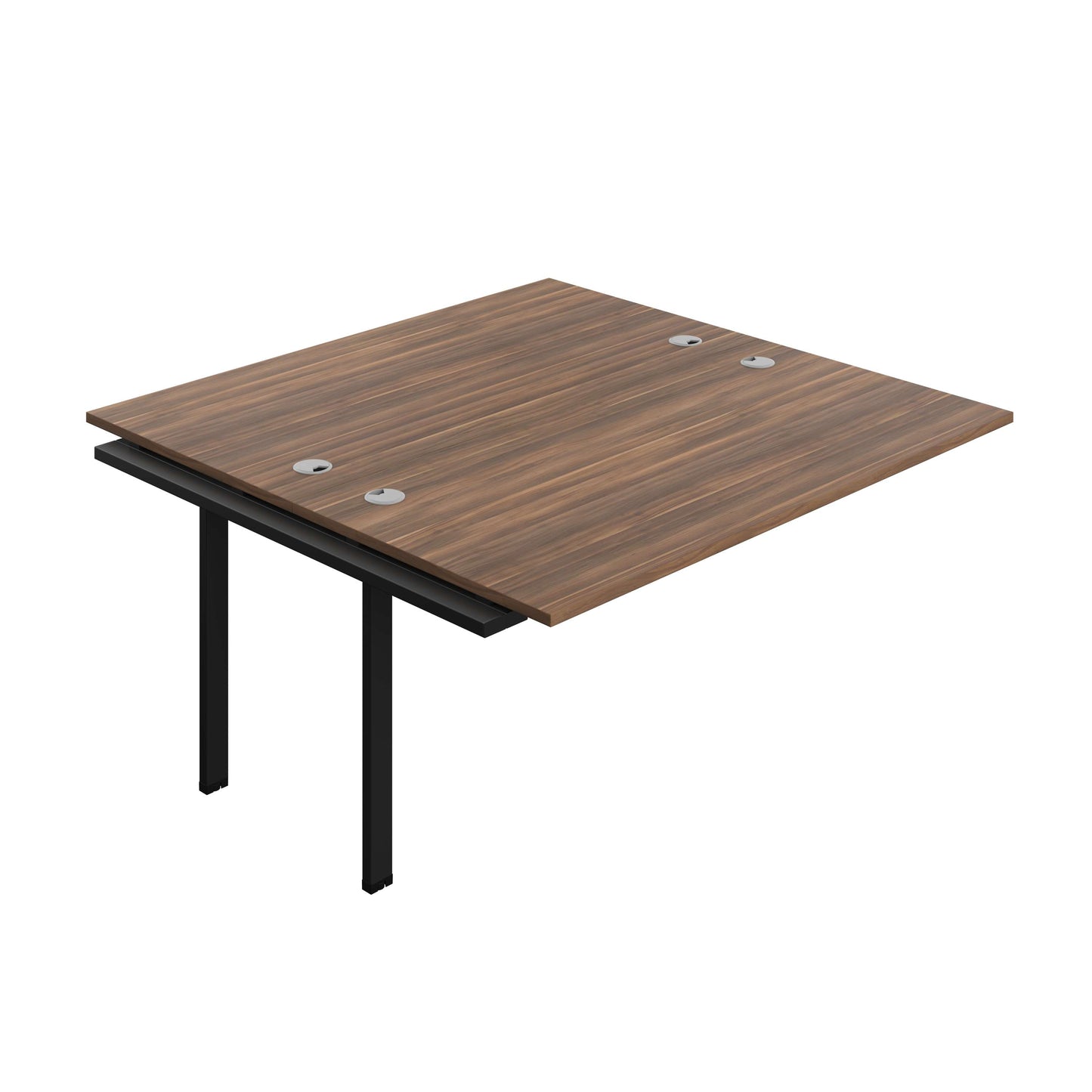 Synergy Bench Extension with Cable Ports: 2 Person (FSC) : 1600 | 800 | Dark Walnut/Black