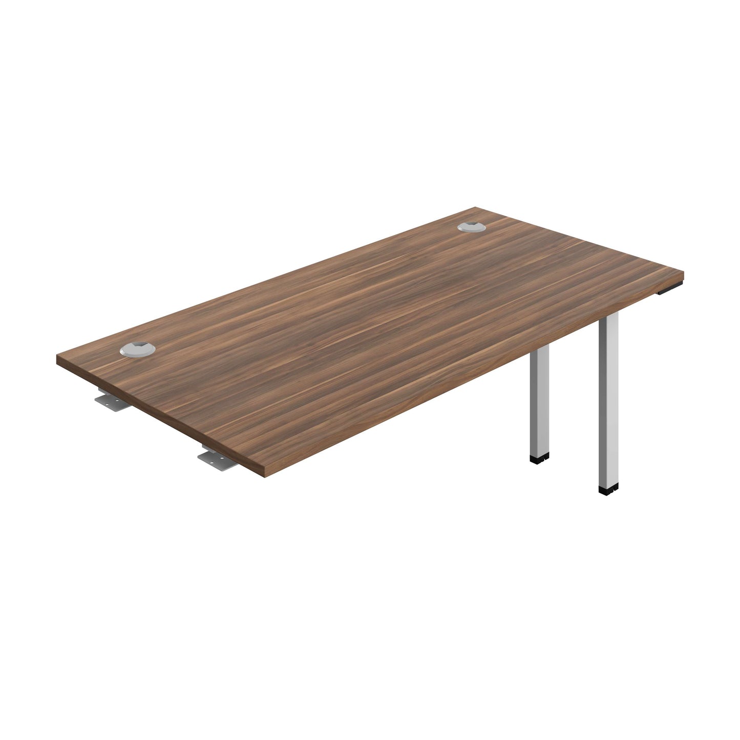 Synergy Bench Extension with Cable Ports: 1 Person (FSC) : 1600 | 800 | Dark Walnut/Silver