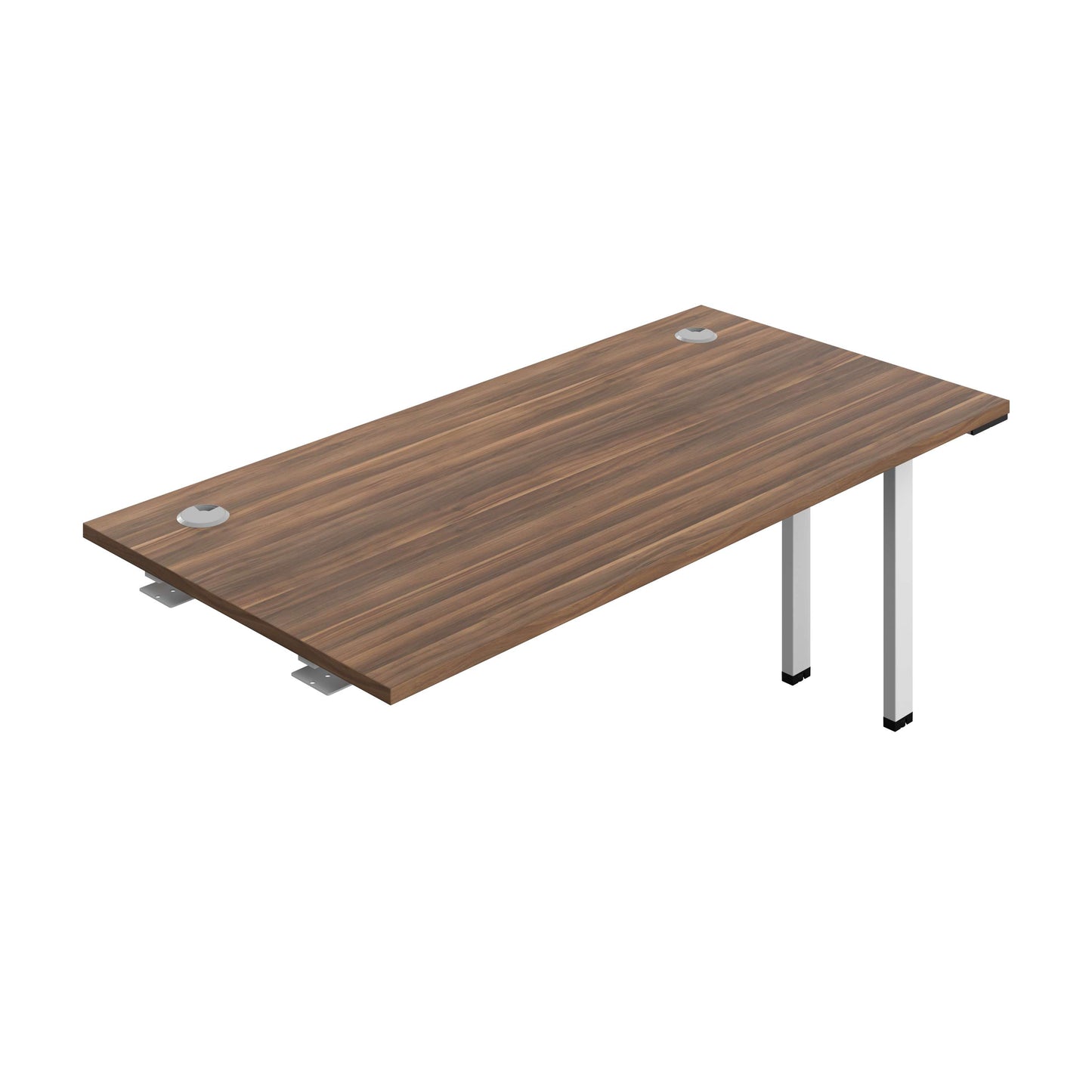 Synergy Bench Extension with Cable Ports: 1 Person (FSC) : 1600 | 800 | Dark Walnut/White