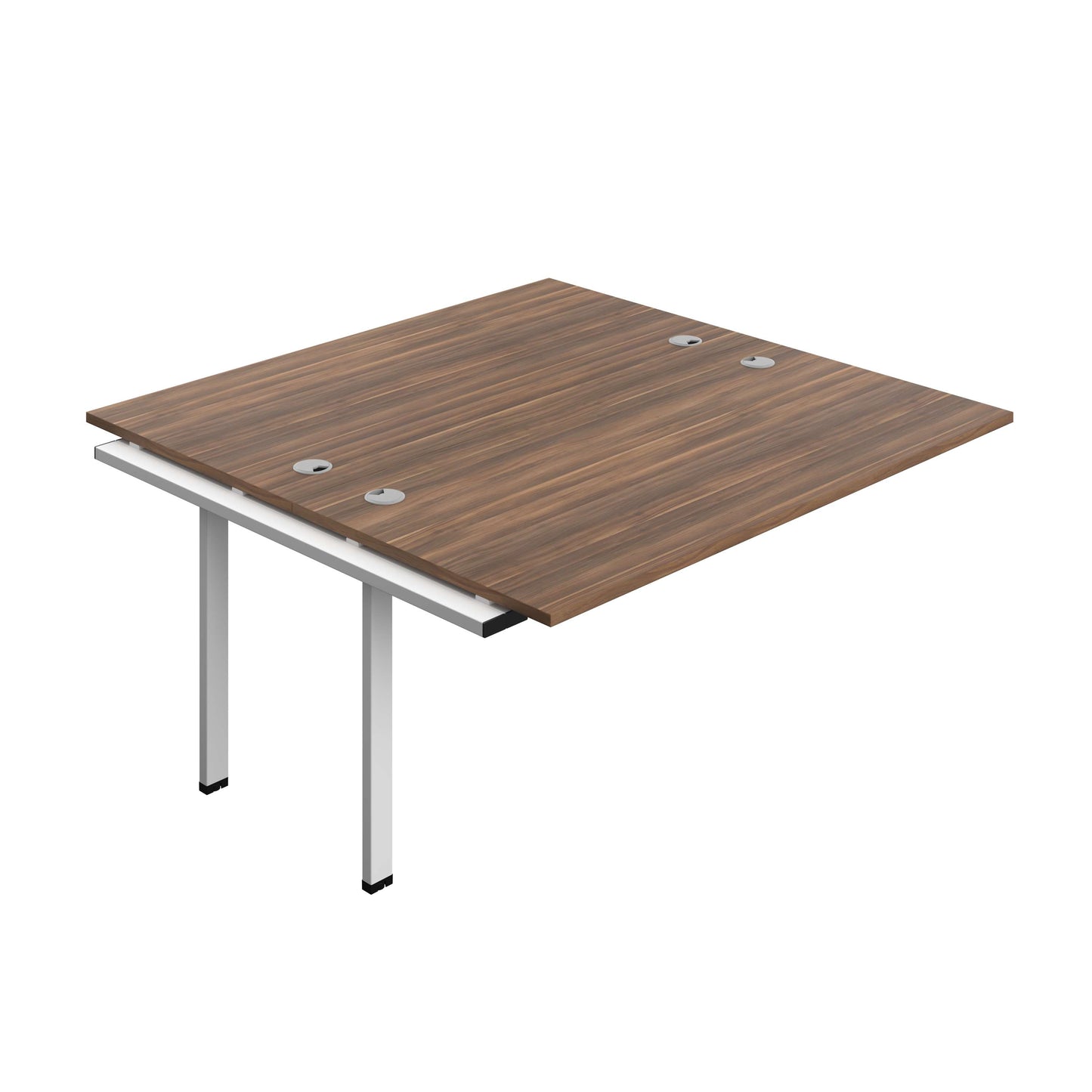 Synergy Bench Extension with Cable Ports: 2 Person (FSC) : 1600 | 800 | Dark Walnut/White