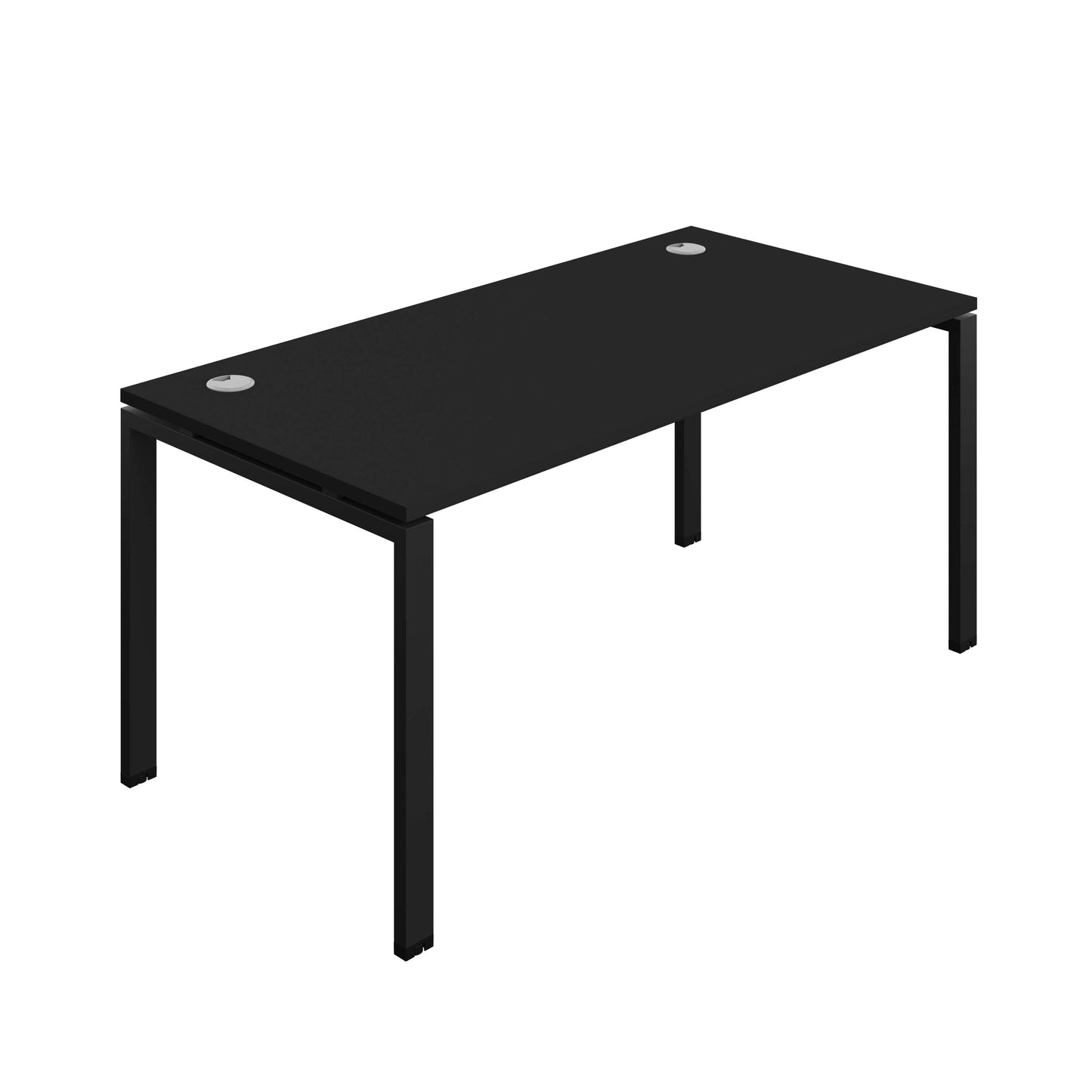 Synergy Bench with Cable Ports: 1 Person (FSC) : Goal Post Leg : 1600 | 800 | Black/Black