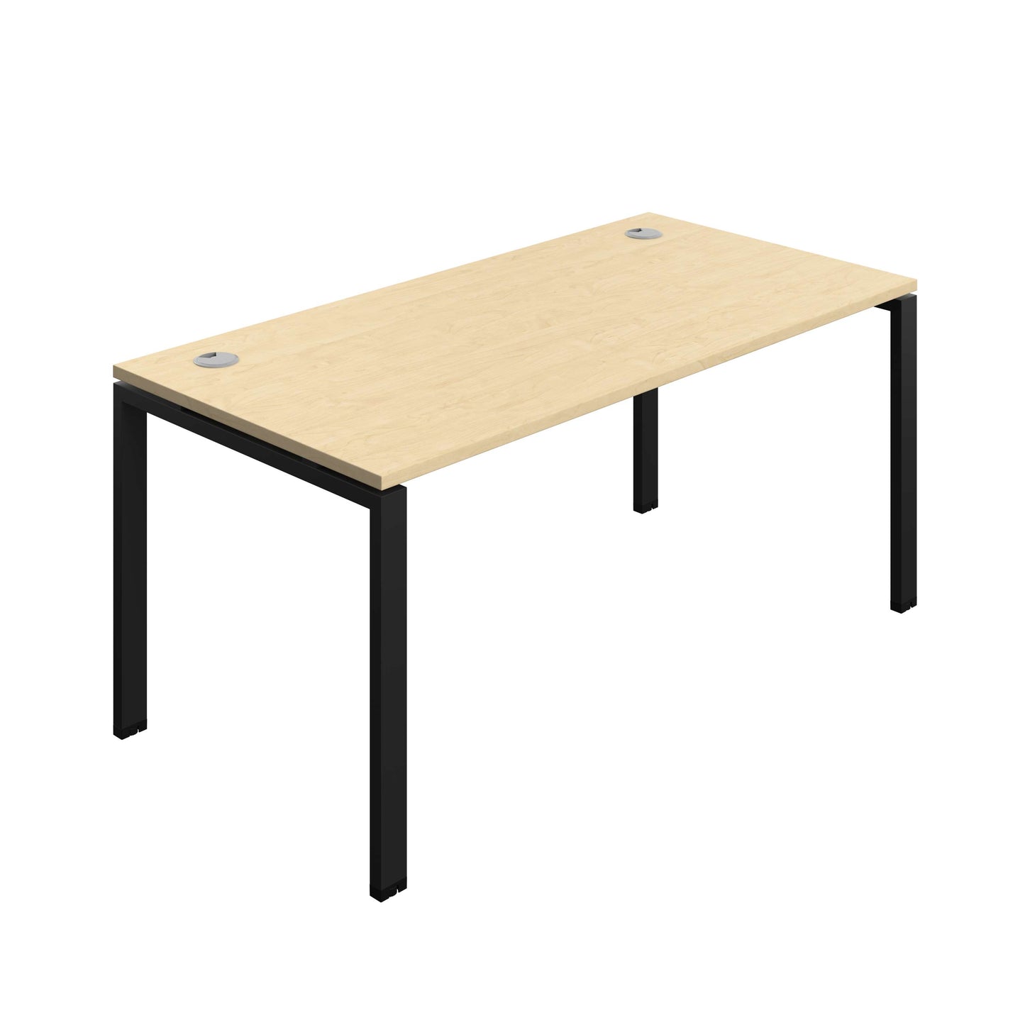 Synergy Bench with Cable Ports: 1 Person (FSC) : Goal Post Leg : 1600 | 800 | Maple/Black