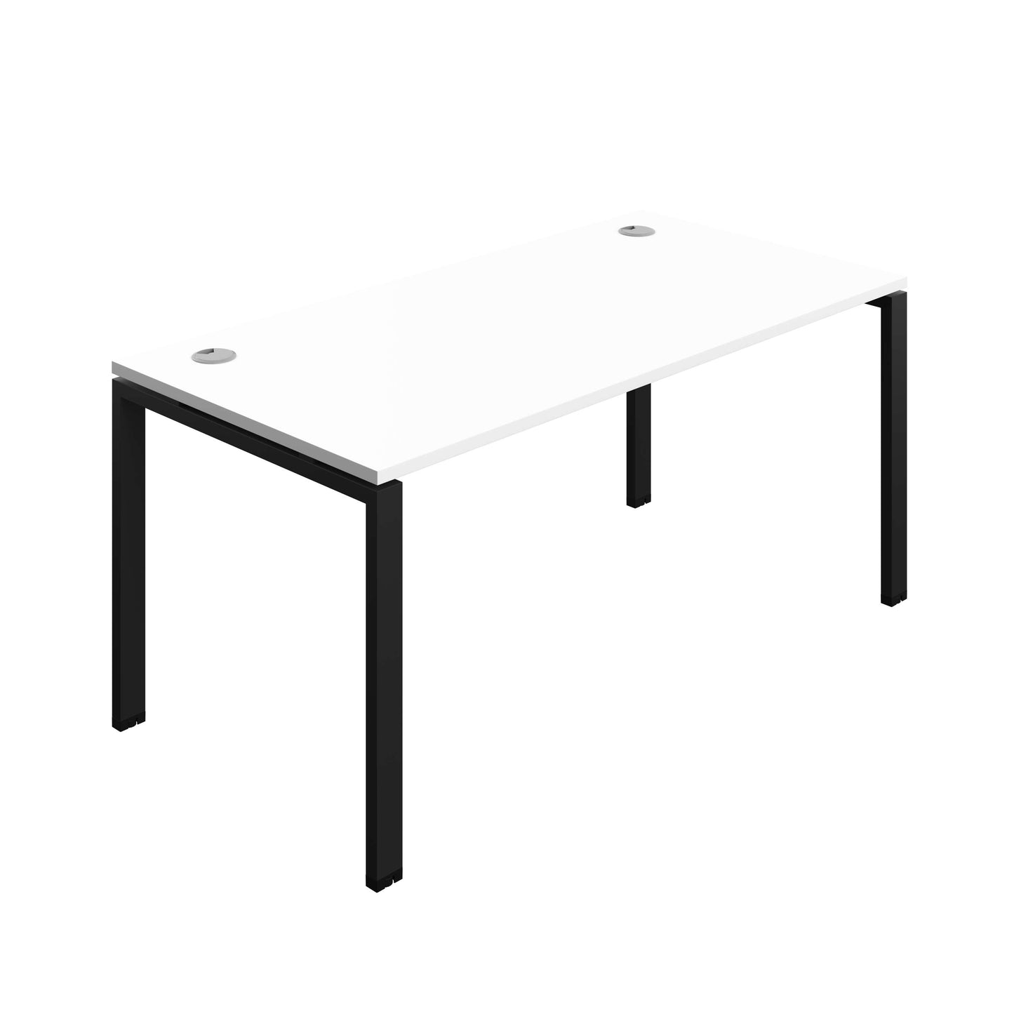 Synergy Bench with Cable Ports: 1 Person (FSC) : Goal Post Leg : 1600 | 800 | White/Black
