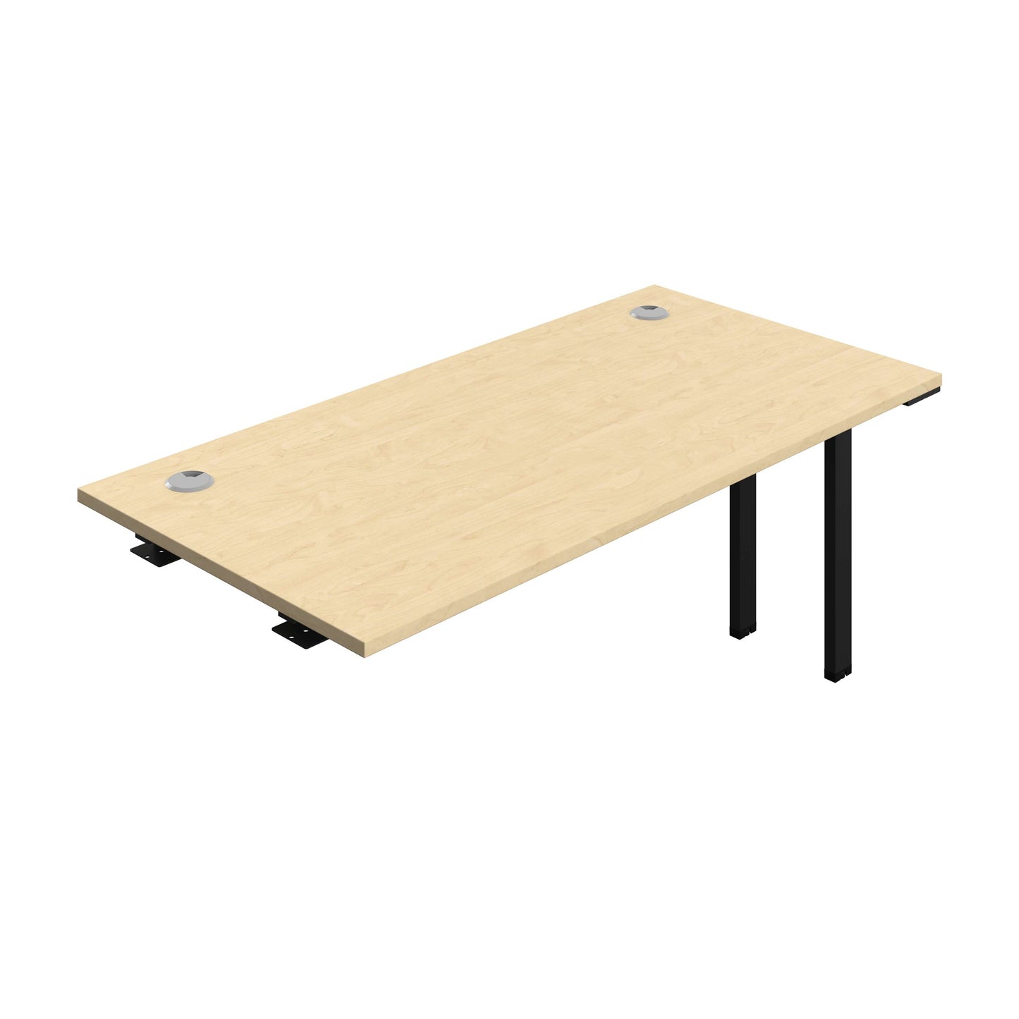 Synergy Bench Extension with Cable Ports: 1 Person (FSC) : 1600 | 800 | Maple/Black