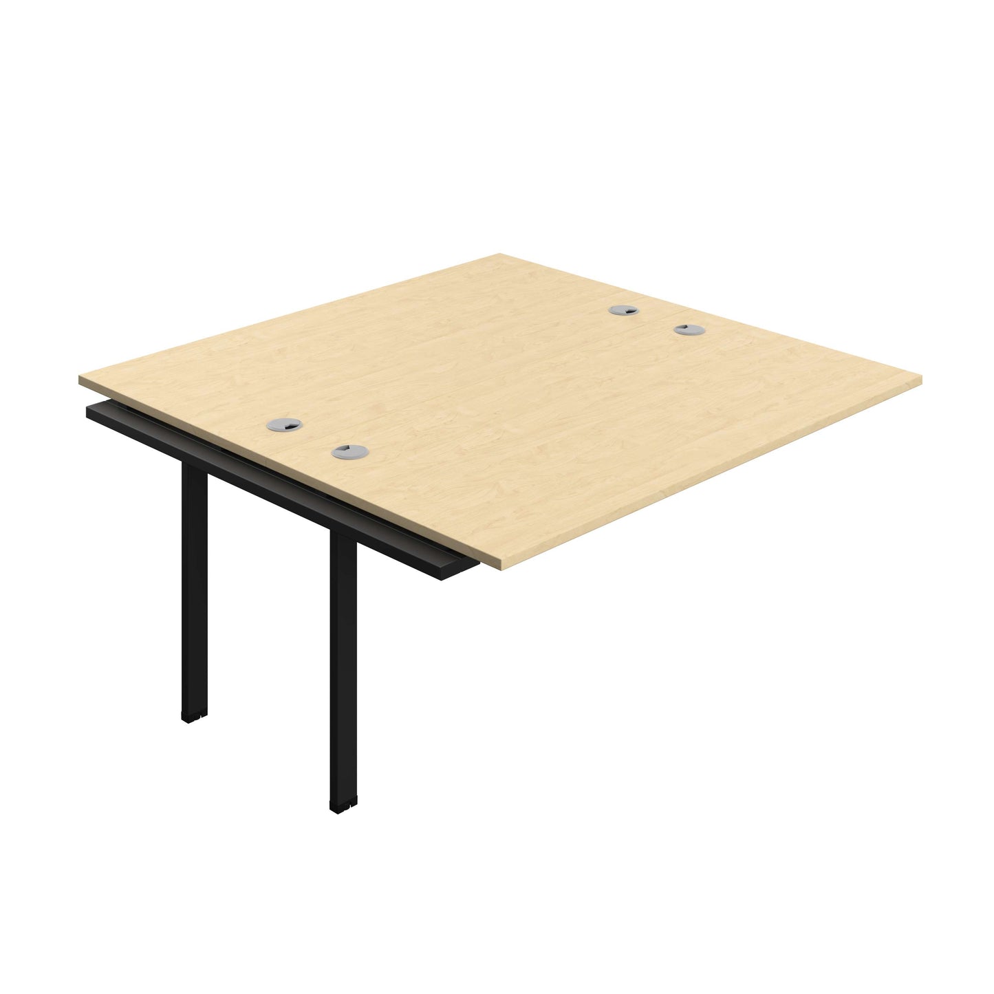 Synergy Bench Extension with Cable Ports: 2 Person (FSC) : 1600 | 800 | Maple/Black