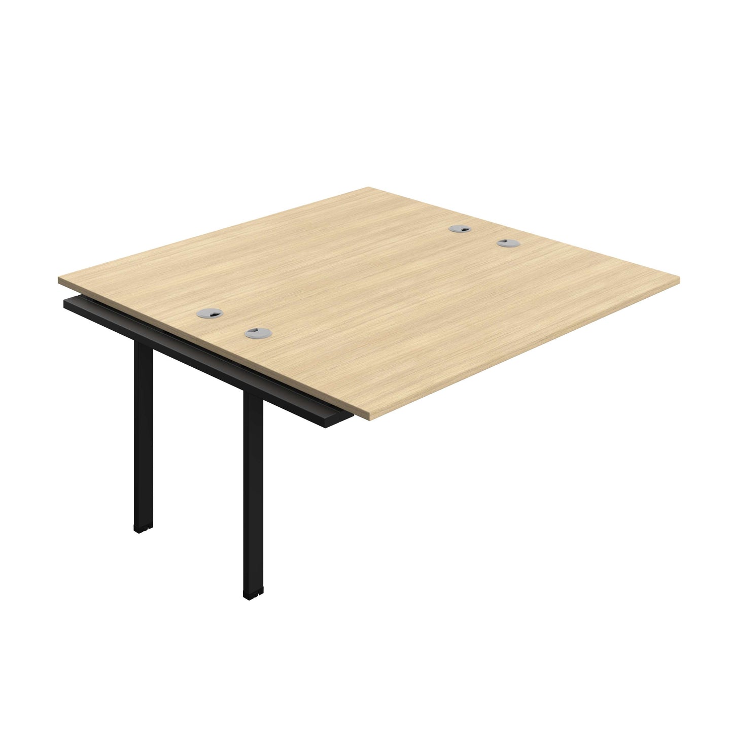 Synergy Bench Extension with Cable Ports: 2 Person (FSC) : 1600 | 800 | Nova Oak/Black