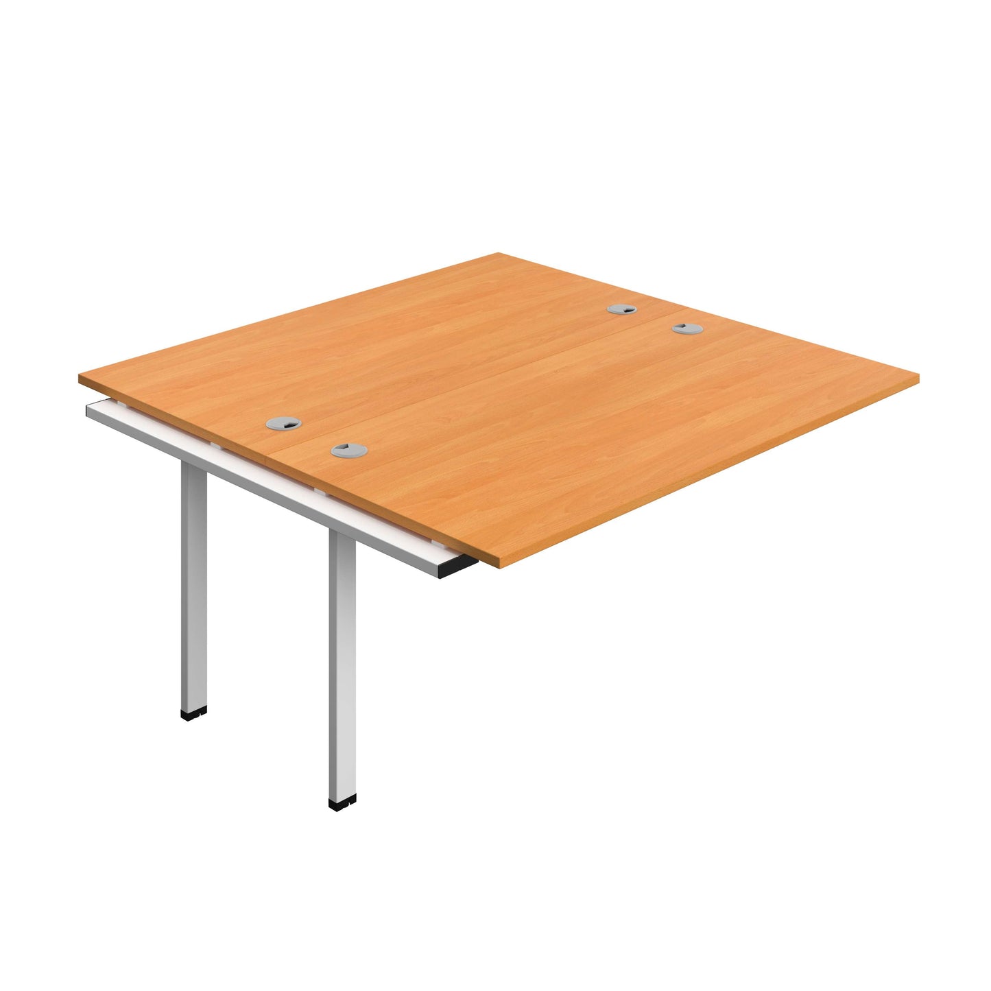 Synergy Bench Extension with Cable Ports: 2 Person (FSC) : 1600 | 800 | Unlimited/White