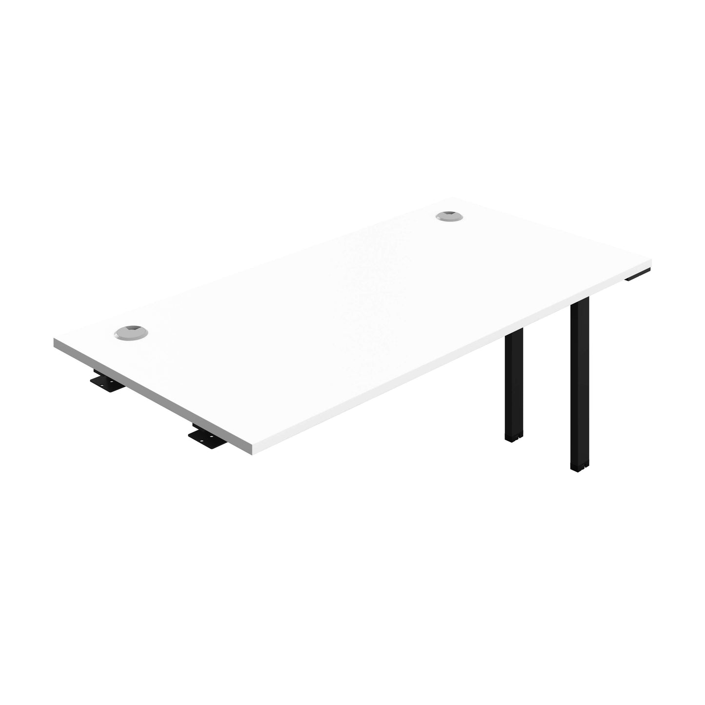 Synergy Bench Extension with Cable Ports: 1 Person (FSC) : 1600 | 800 | White/Black