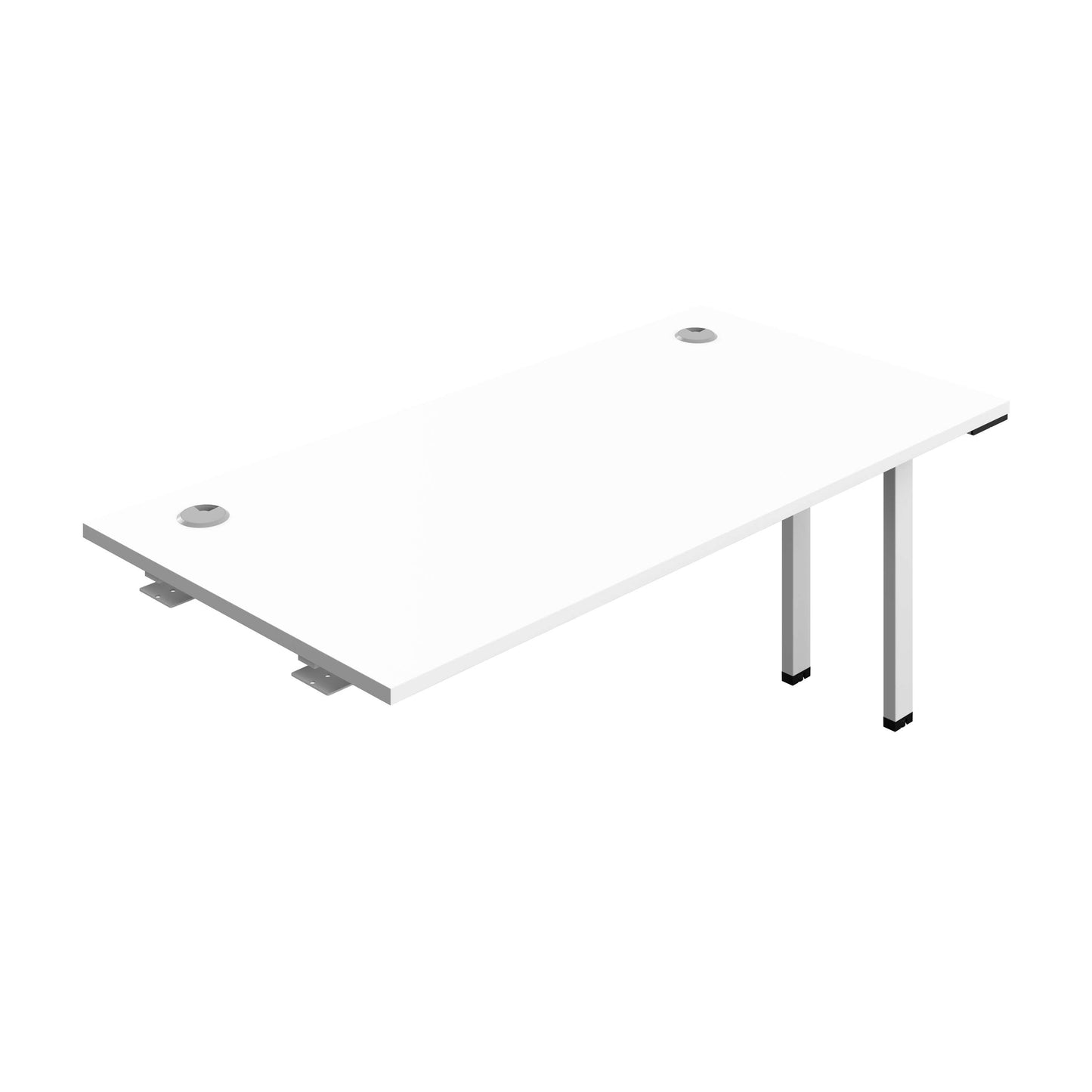 Synergy Bench Extension with Cable Ports: 1 Person (FSC) : 1600 | 800 | White/White