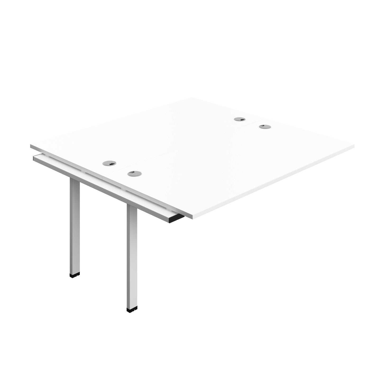 Synergy Bench Extension with Cable Ports: 2 Person (FSC) : 1600 | 800 | White/White