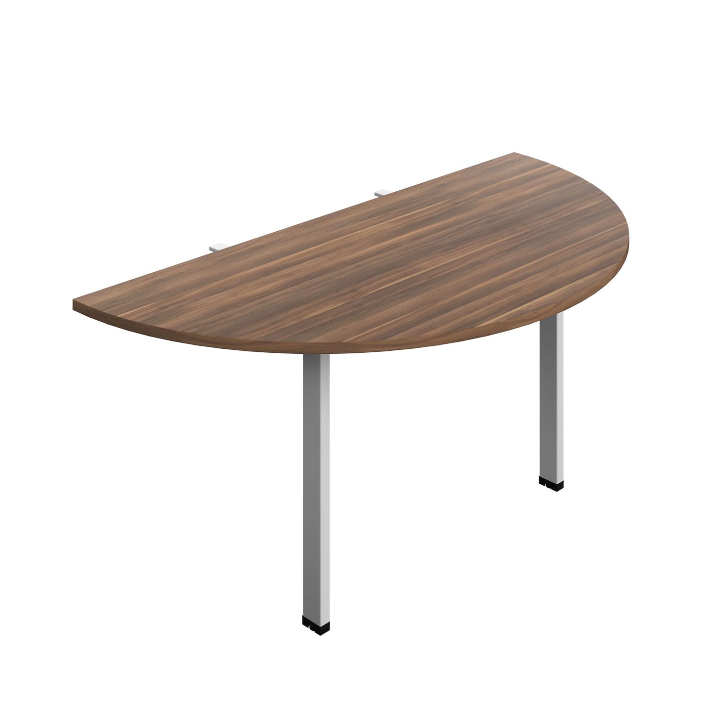 Synergy Screen Depth D-End Single Person Bench : Goal Post Leg : 1600 | 800 | Dark Walnut/Silver