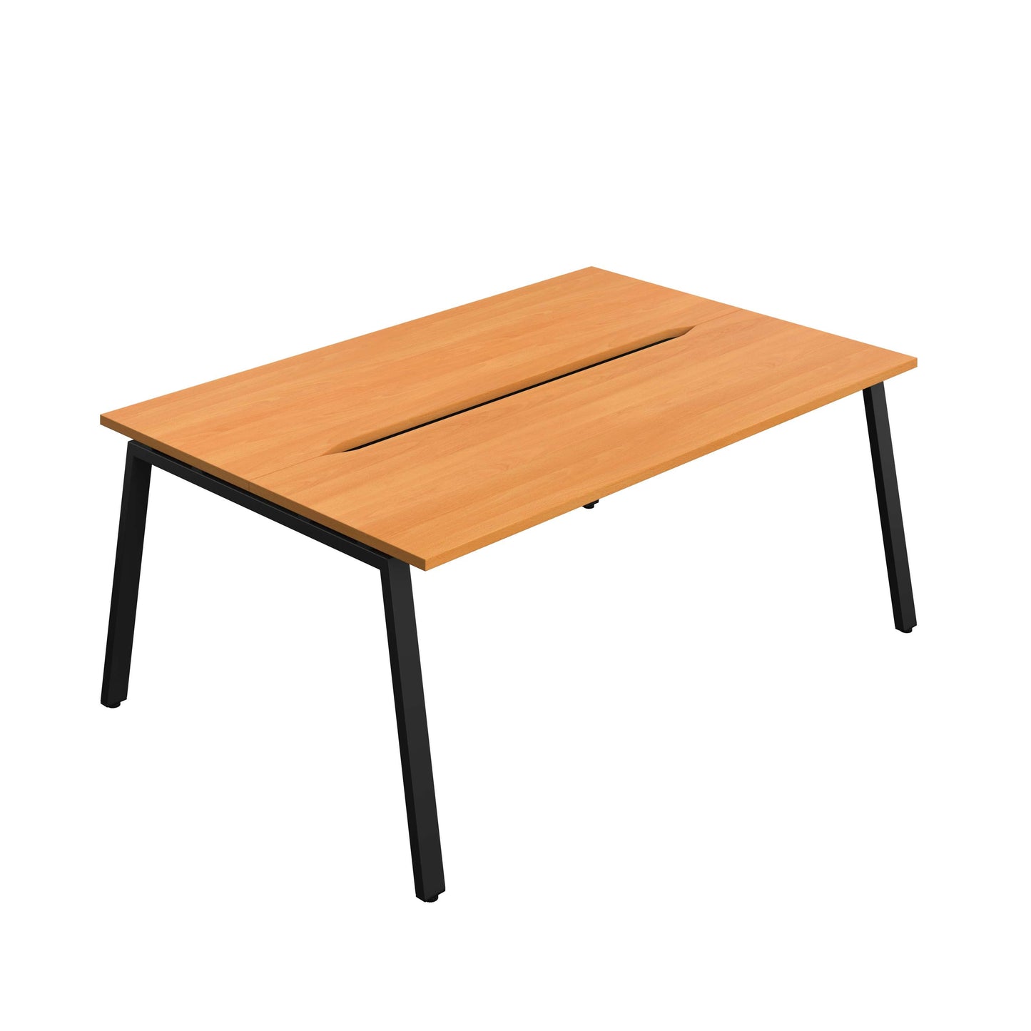 Synergy Bench with Cut Out: 2 Person (FSC) : A-Frame Leg : 1800 | 600 | Beech/Black
