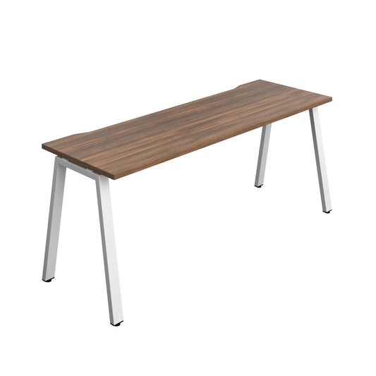 Synergy Bench with Cut Out: 1 Person (FSC) : A-Frame Leg : 1800 | 600 | Dark Walnut/White