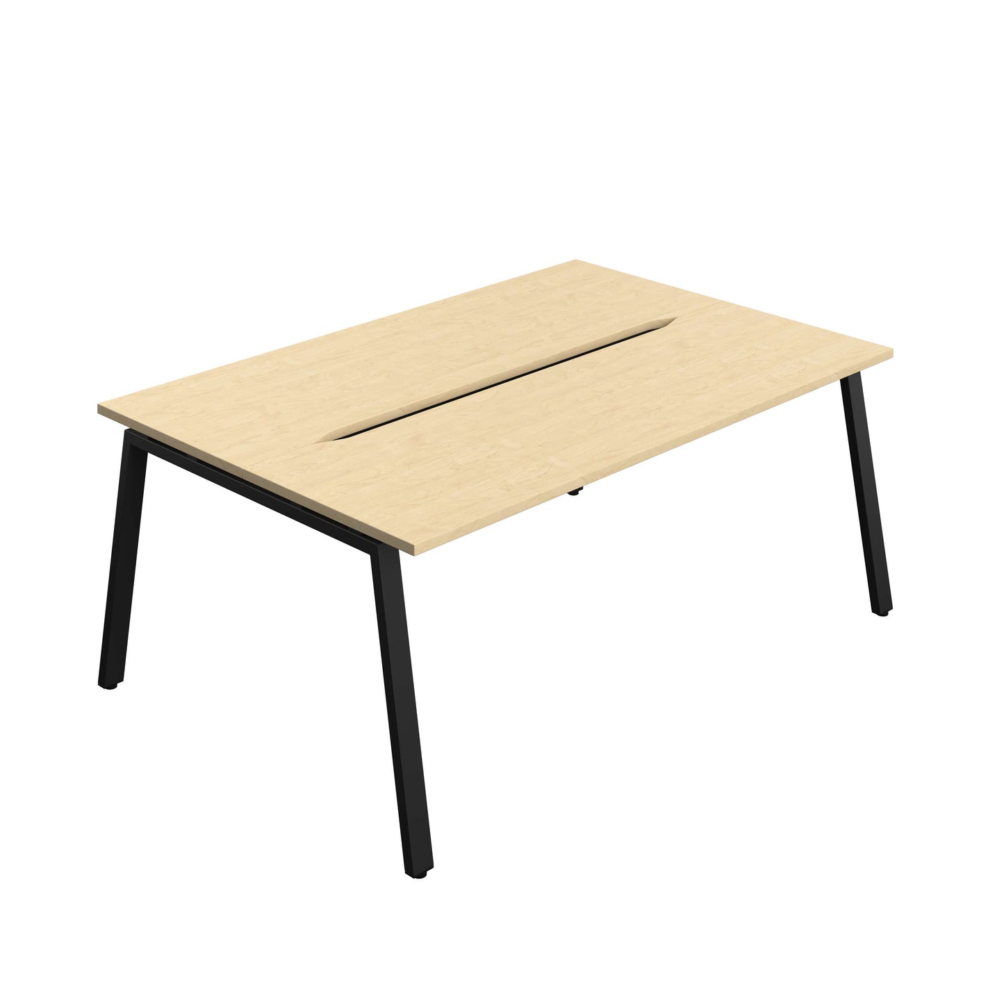Synergy Bench with Cut Out: 2 Person (FSC) : A-Frame Leg : 1800 | 600 | Maple/Black