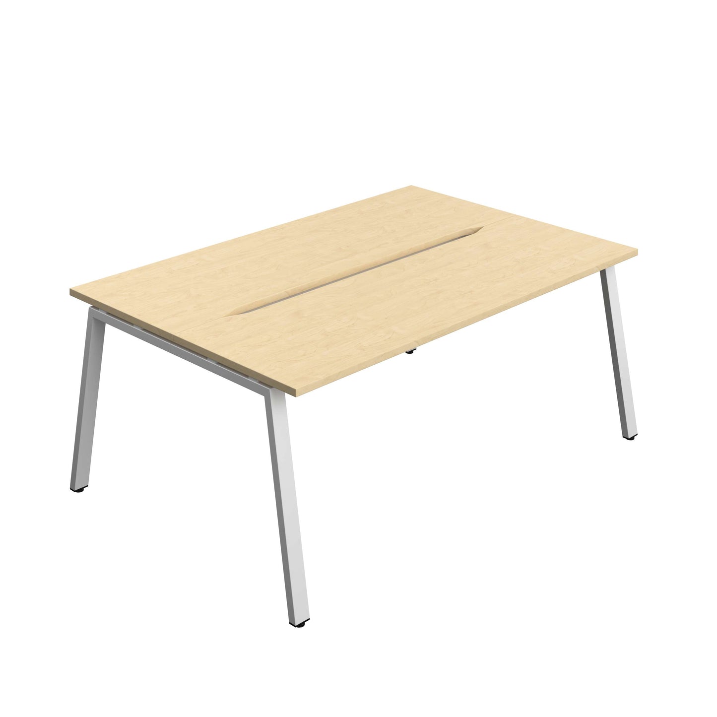 Synergy Bench with Cut Out: 2 Person (FSC) : A-Frame Leg : 1800 | 600 | Maple/Silver