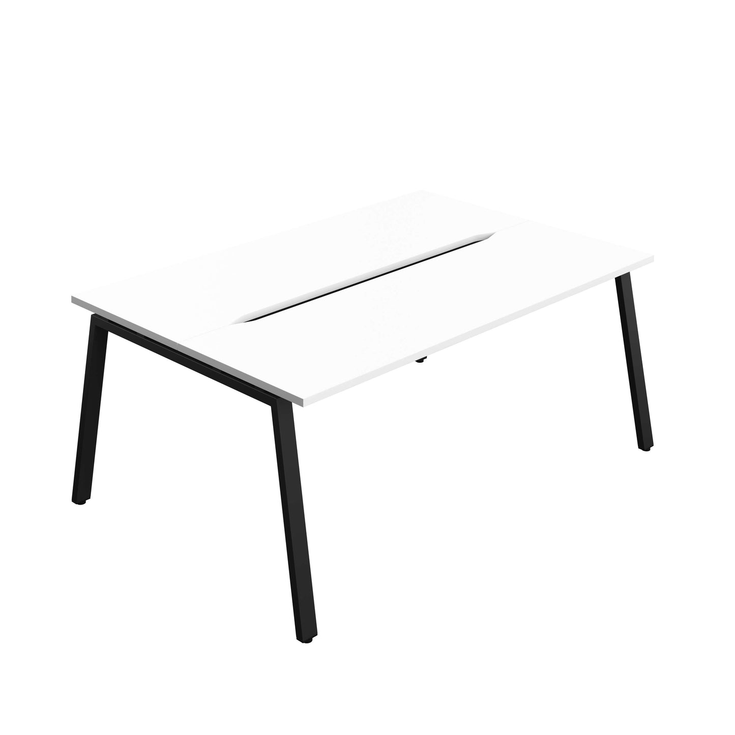 Synergy Bench with Cut Out: 2 Person (FSC) : A-Frame Leg : 1800 | 600 | White/Black