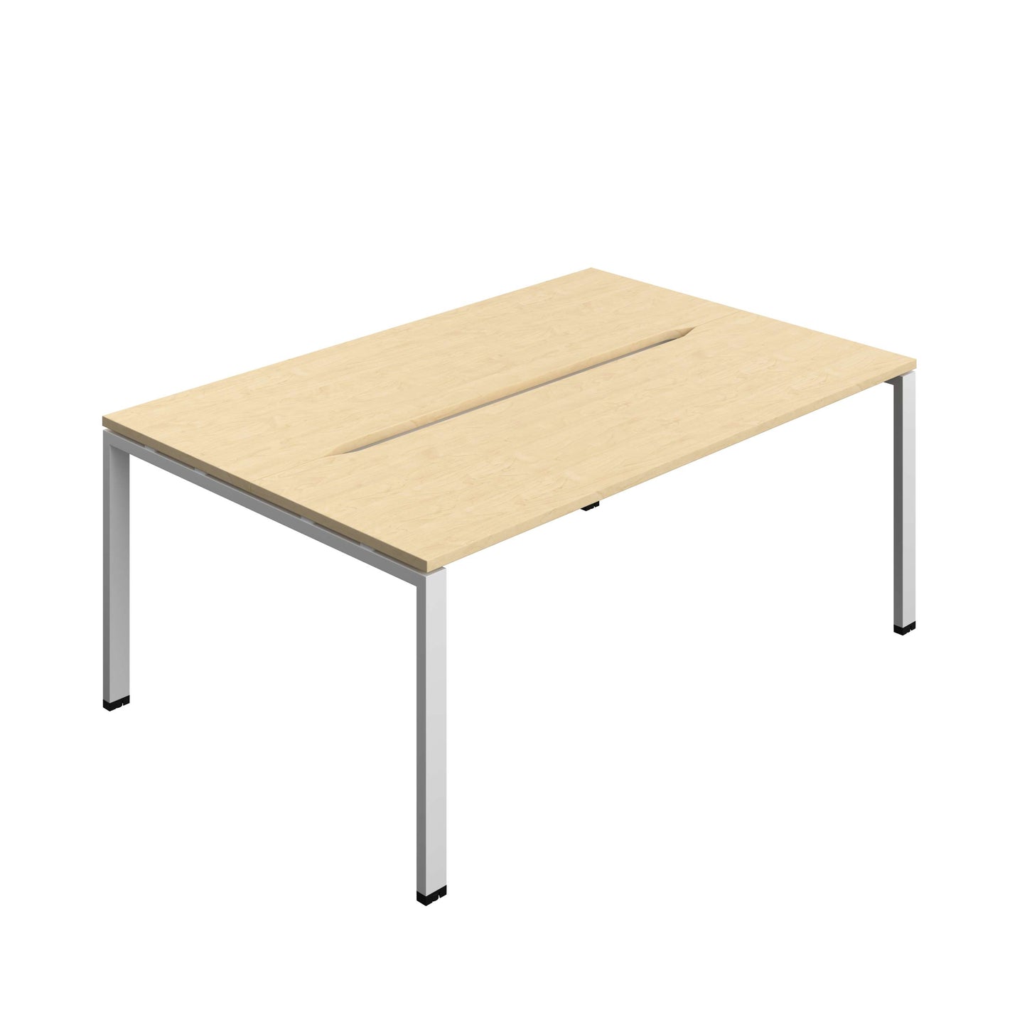 Synergy Bench with Cut Out: 2 Person (FSC) : Goal Post Leg : 1800 | 600 | Maple/Silver