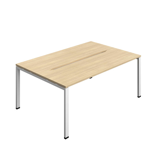 Synergy Bench with Cut Out: 2 Person (FSC) : Goal Post Leg : 1800 | 600 | Nova Oak/White