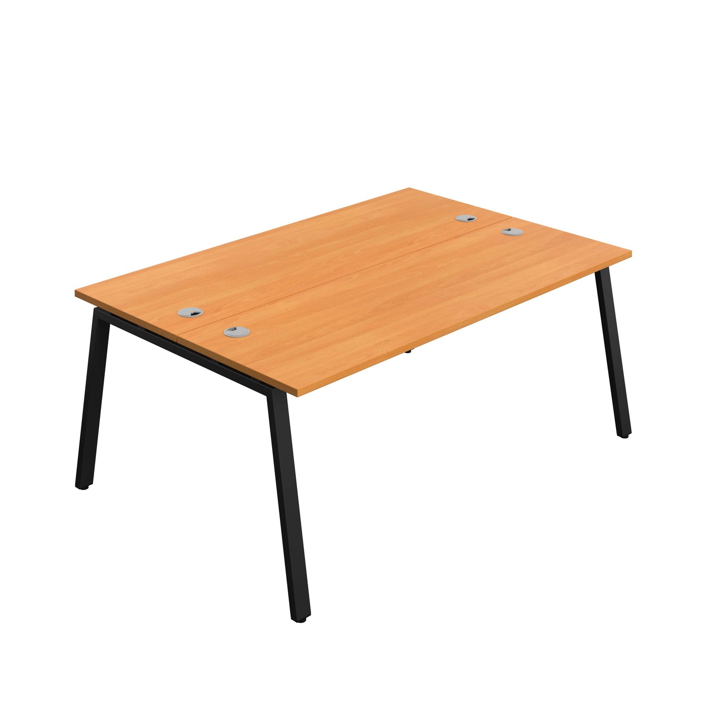 Synergy Bench with Cable Ports: 2 Person (FSC) : A-Frame Leg : 1800 | 600 | Beech/Black