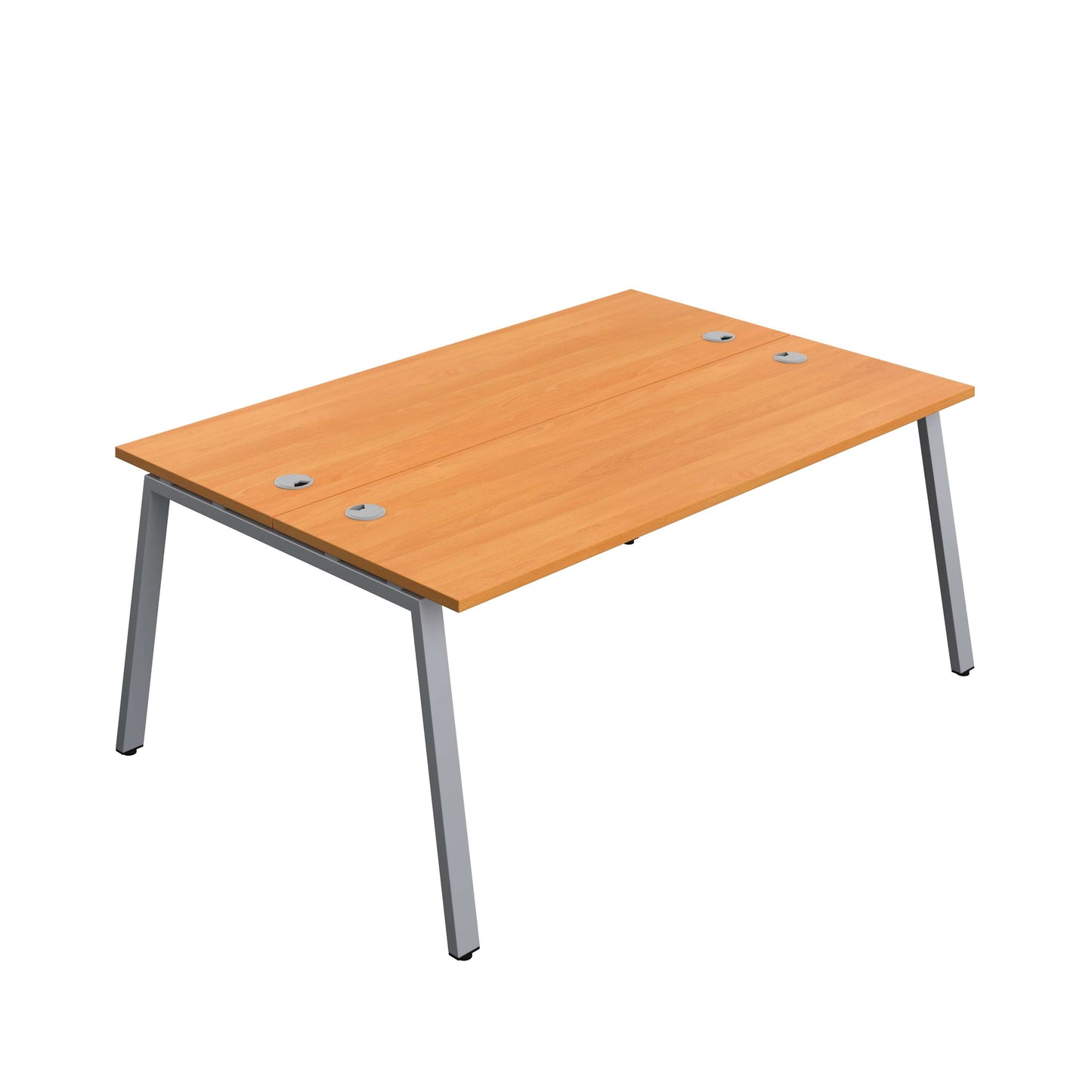 Synergy Bench with Cable Ports: 2 Person (FSC) : A-Frame Leg : 1800 | 600 | Beech/Silver