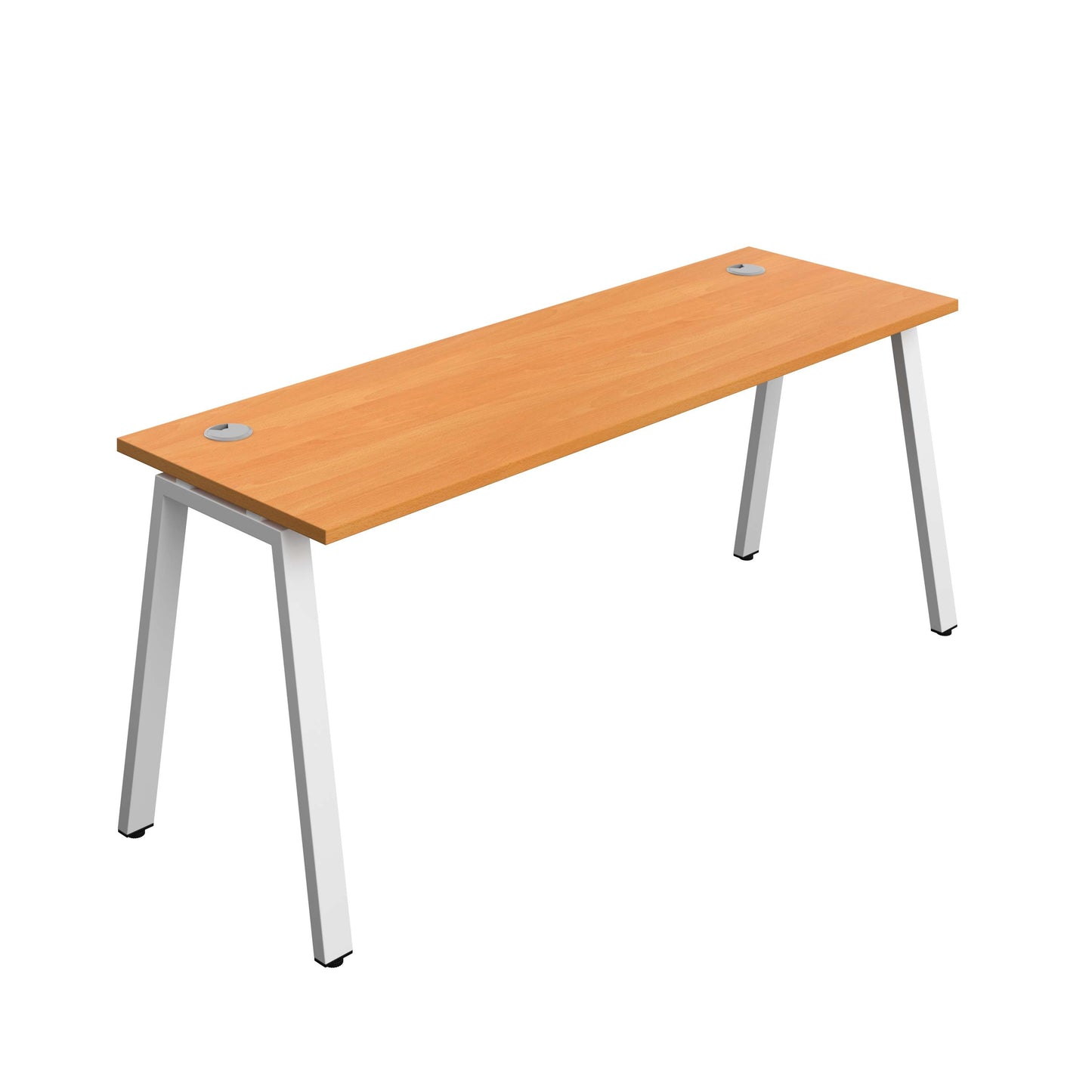 Synergy Bench with Cable Ports: 1 Person (FSC) : A-Frame Leg : 1800 | 600 | Beech/White