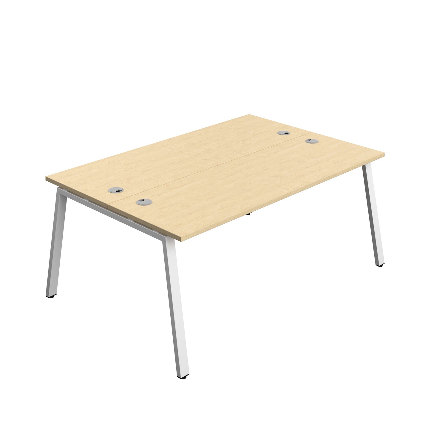 Synergy Bench with Cable Ports: 2 Person (FSC) : A-Frame Leg : 1800 | 600 | Maple/White