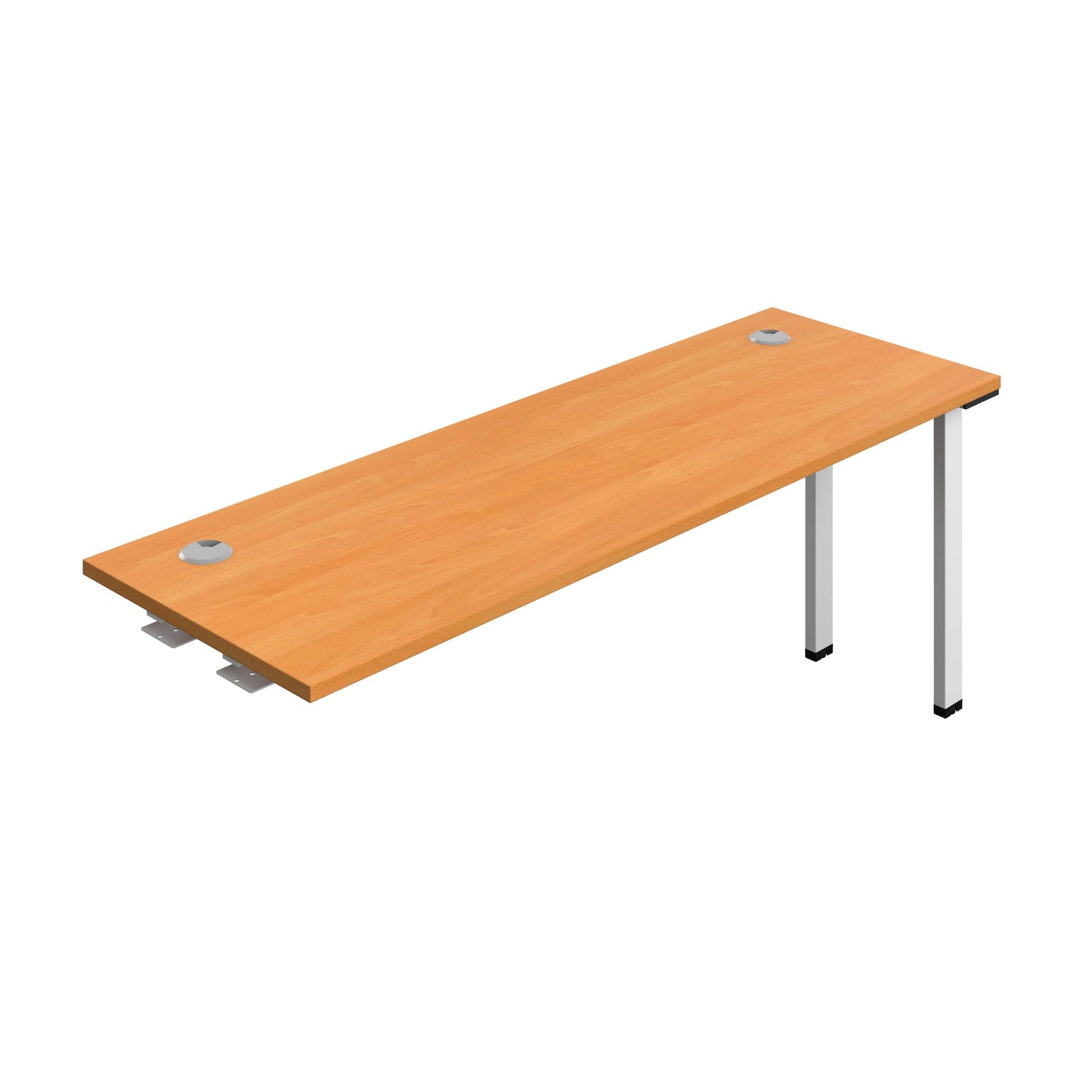 Synergy Bench Extension with Cable Ports: 1 Person (FSC) : 1800 | 600 | Beech/White