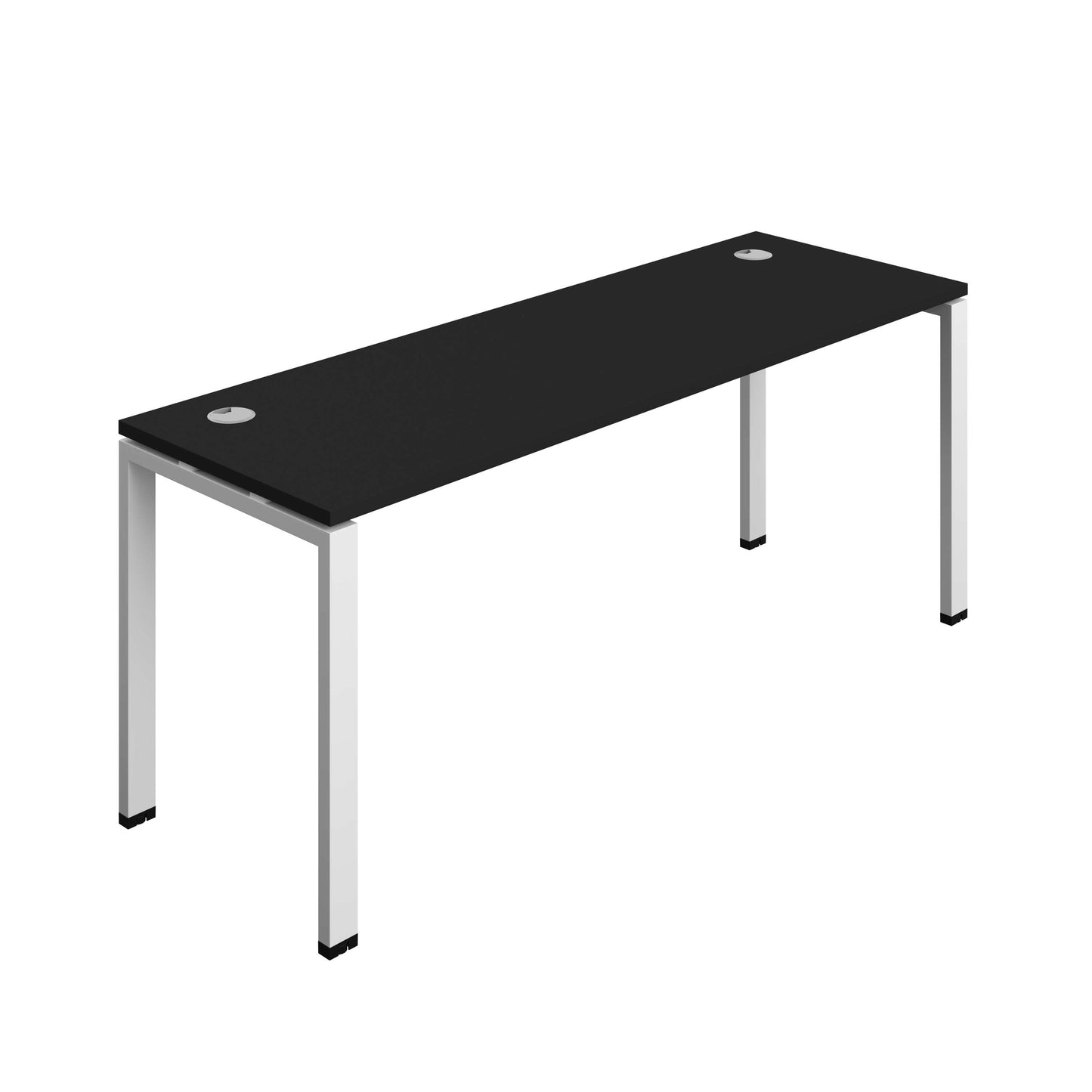 Synergy Bench with Cable Ports: 1 Person (FSC) : Goal Post Leg : 1800 | 600 | Black/White