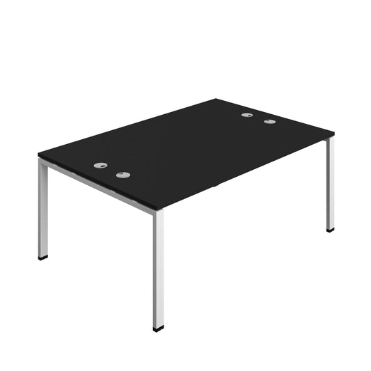 Synergy Bench with Cable Ports: 2 Person (FSC) : Goal Post Leg : 1800 | 600 | Black/White