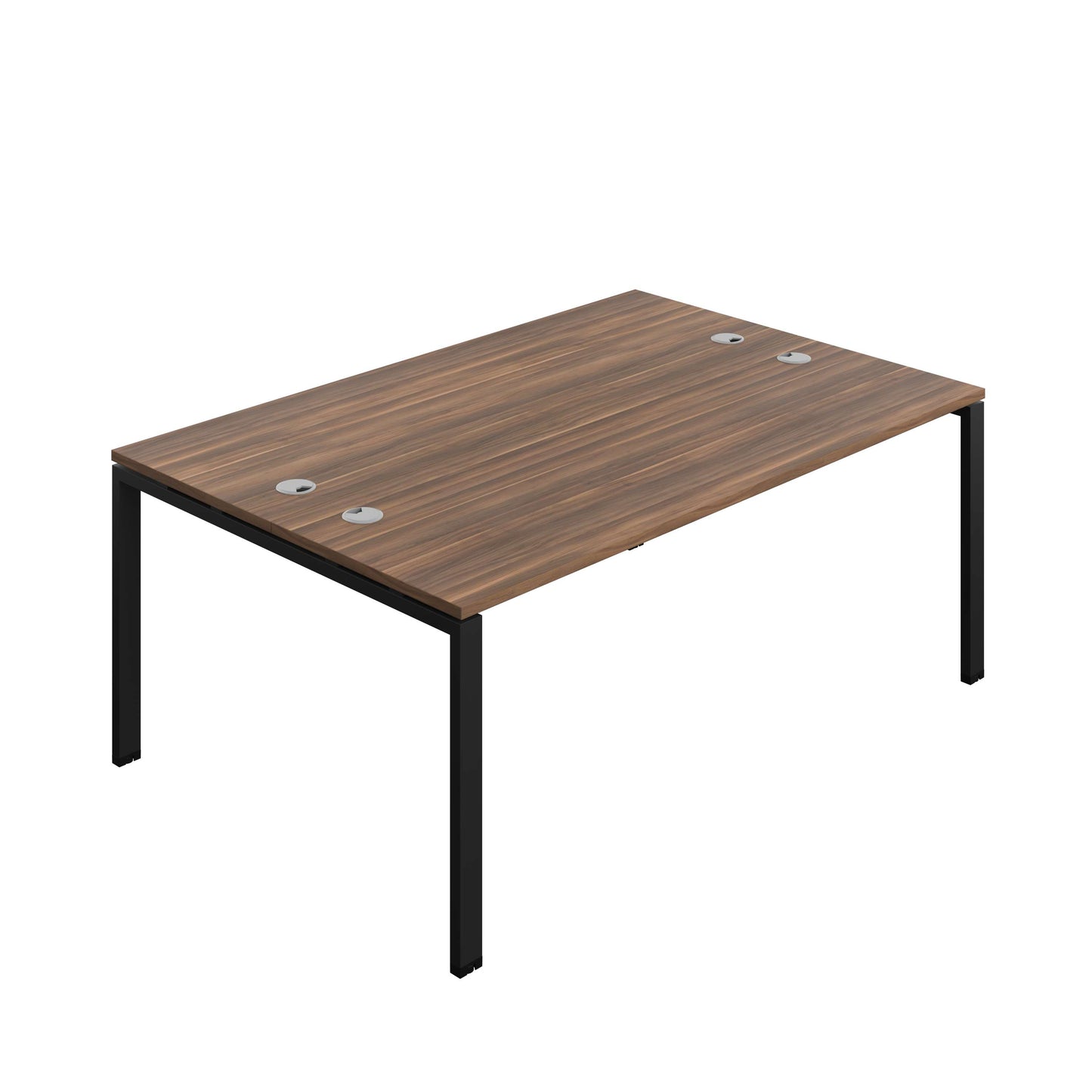 Synergy Bench with Cable Ports: 2 Person (FSC) : Goal Post Leg : 1800 | 600 | Dark Walnut/Black