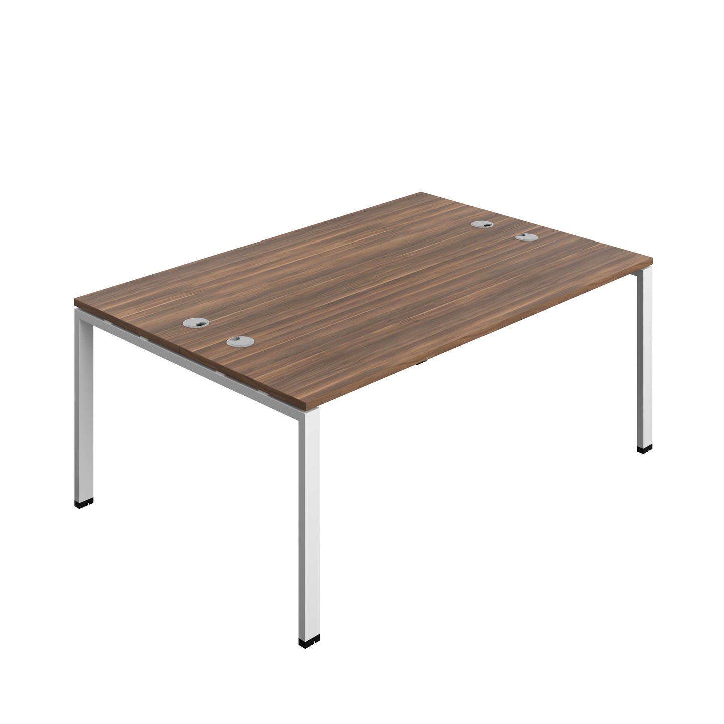 Synergy Bench with Cable Ports: 2 Person (FSC) : Goal Post Leg : 1800 | 600 | Dark Walnut/White